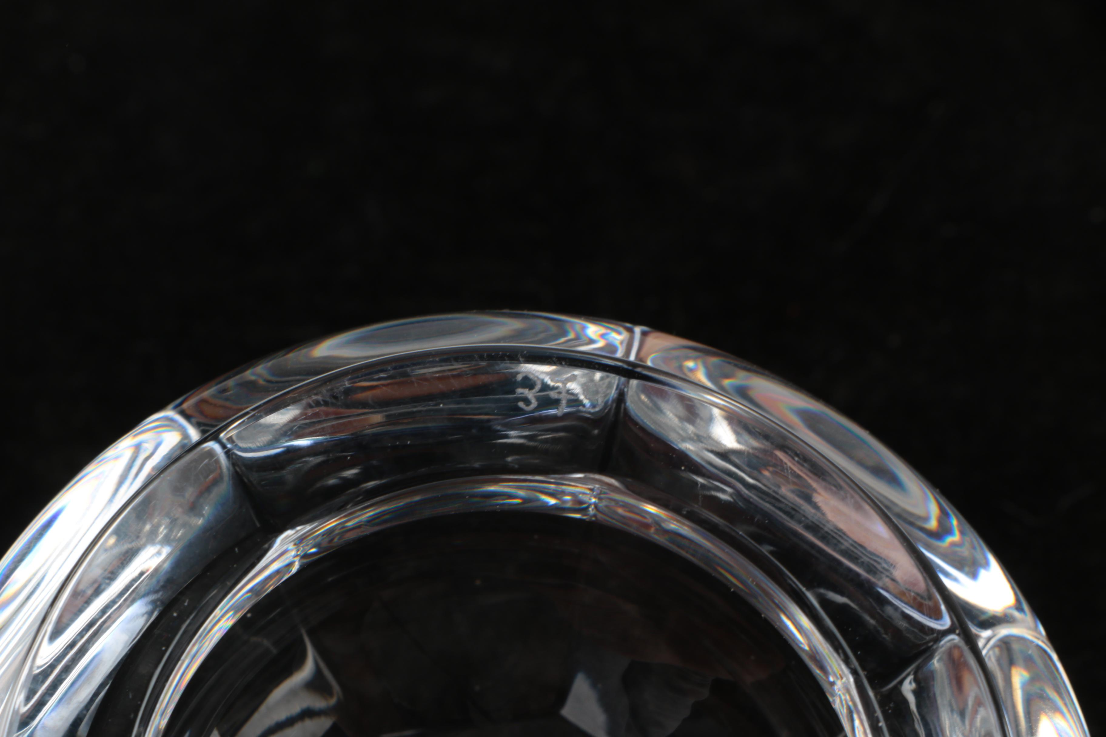 Baccarat "Hugo" Crystal Inkwell with COA