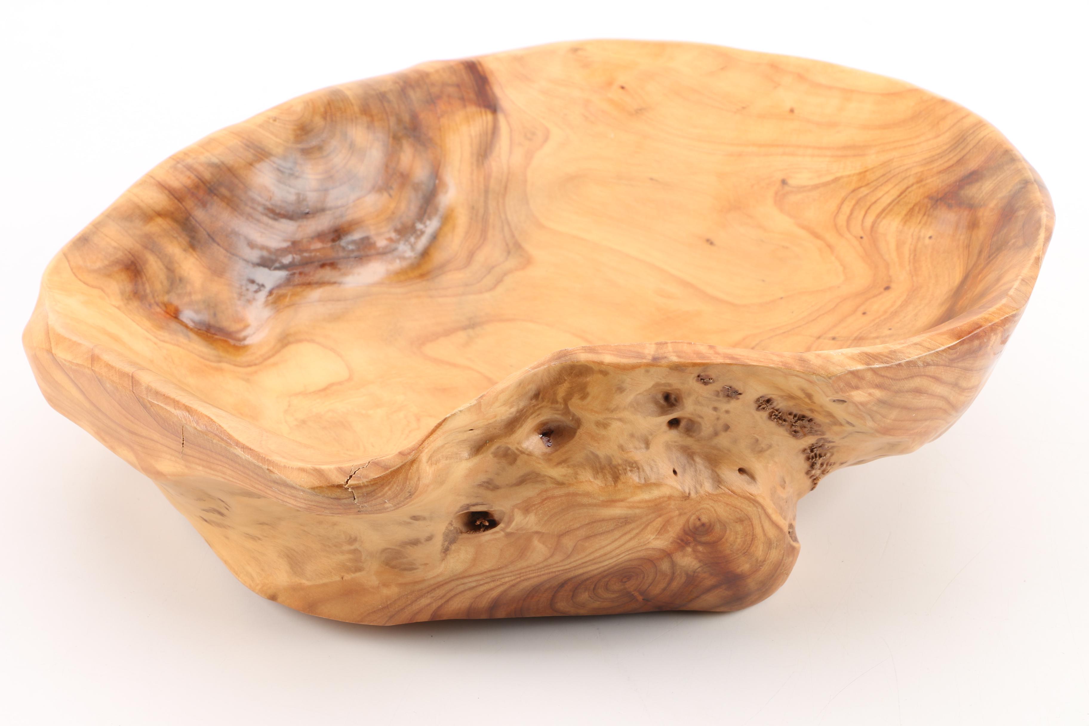 Sculpted Burl Wood Bowls