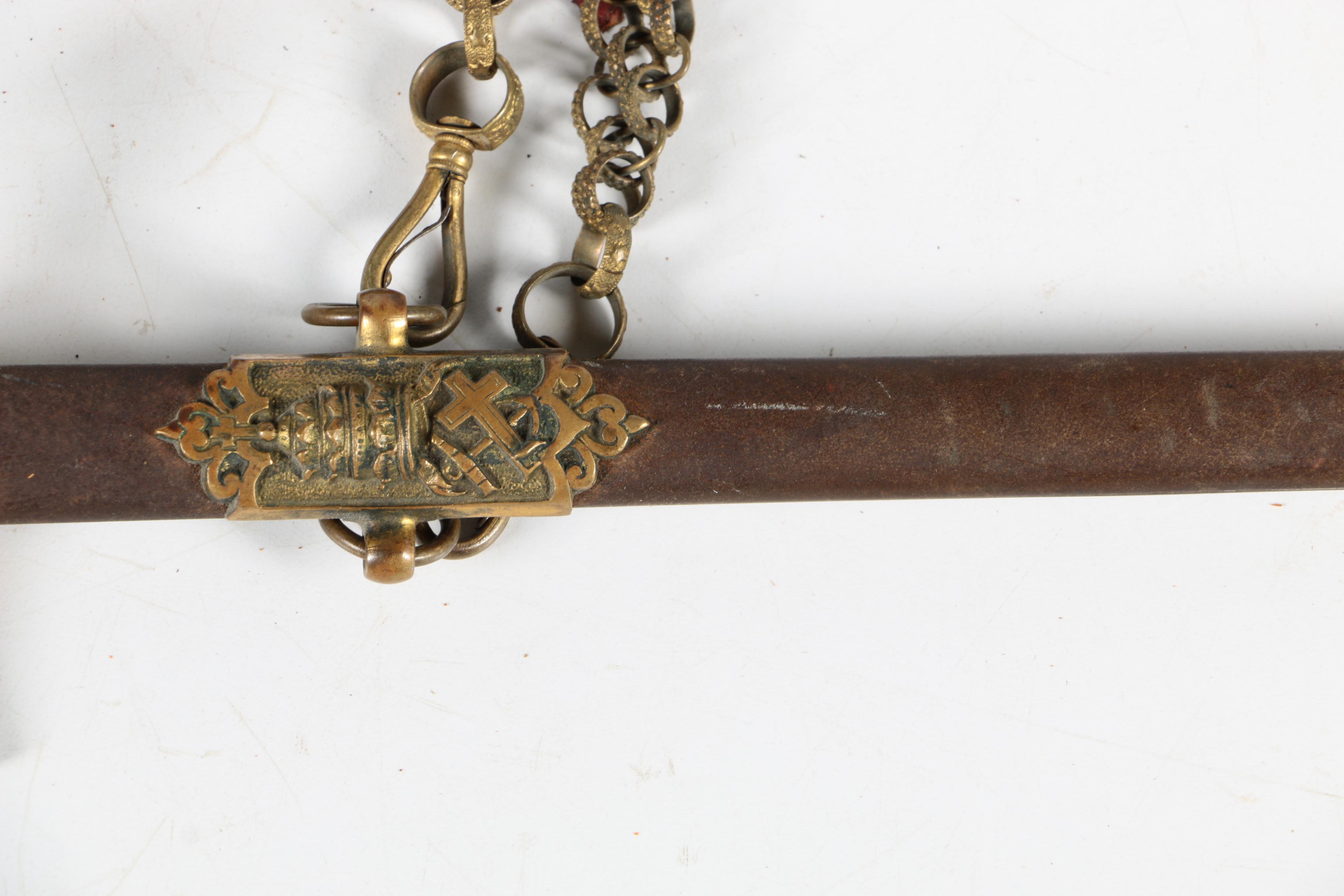 Antique Knights of St. Joseph Fraternal Sword and Hanger with Two Masonic Swords