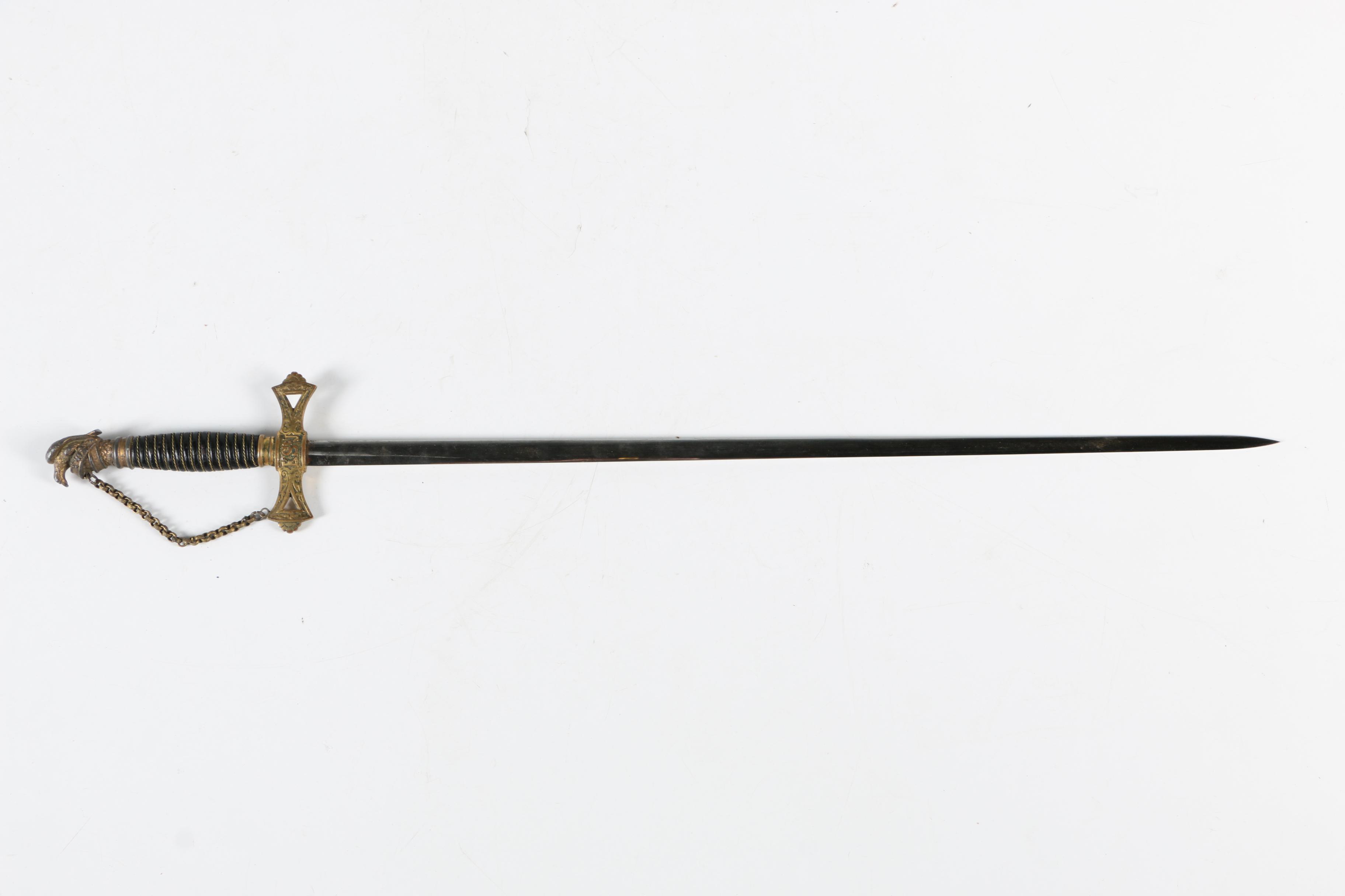 Antique Knights of St. Joseph Fraternal Sword and Hanger with Two Masonic Swords