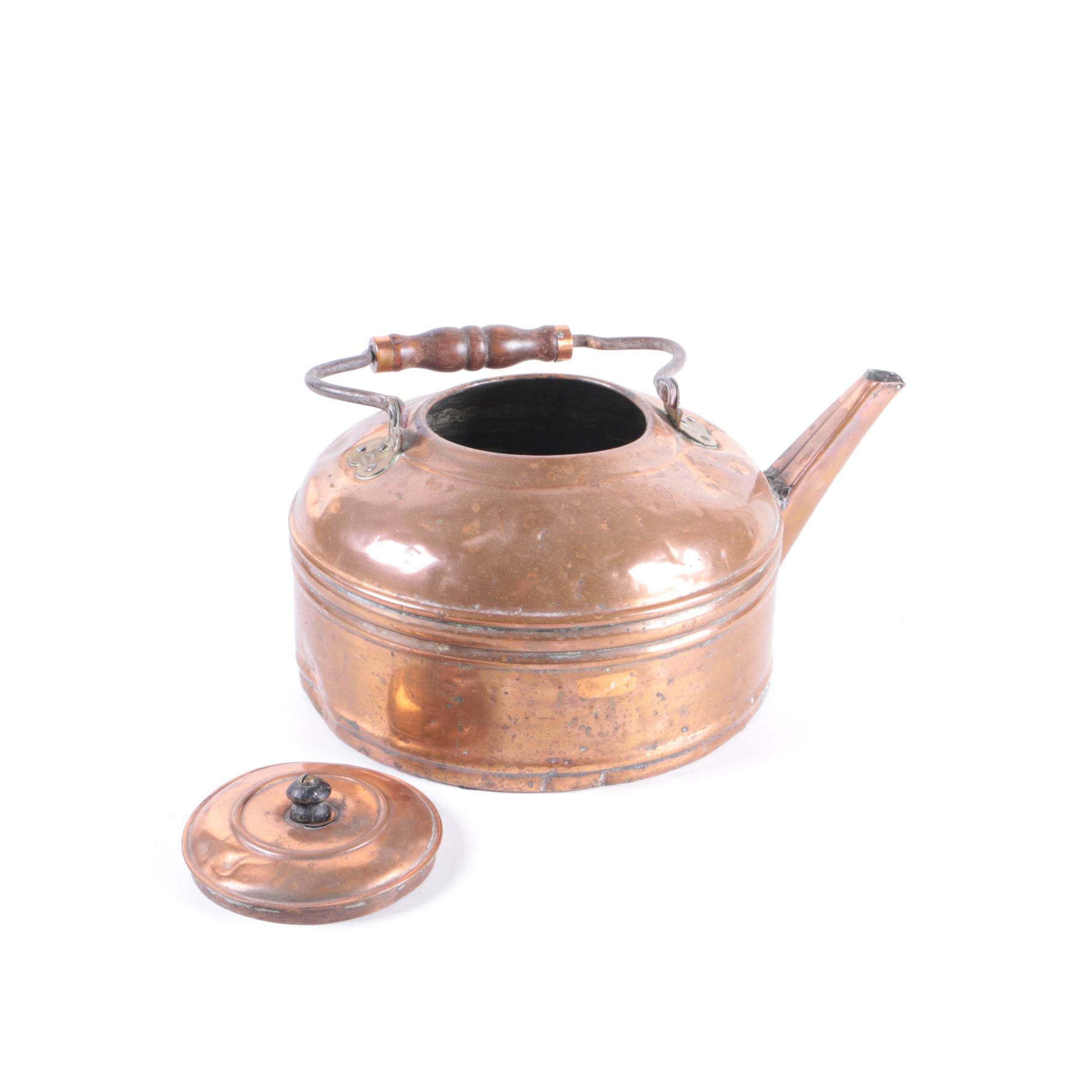 Antique Aldrich Copper Kettle