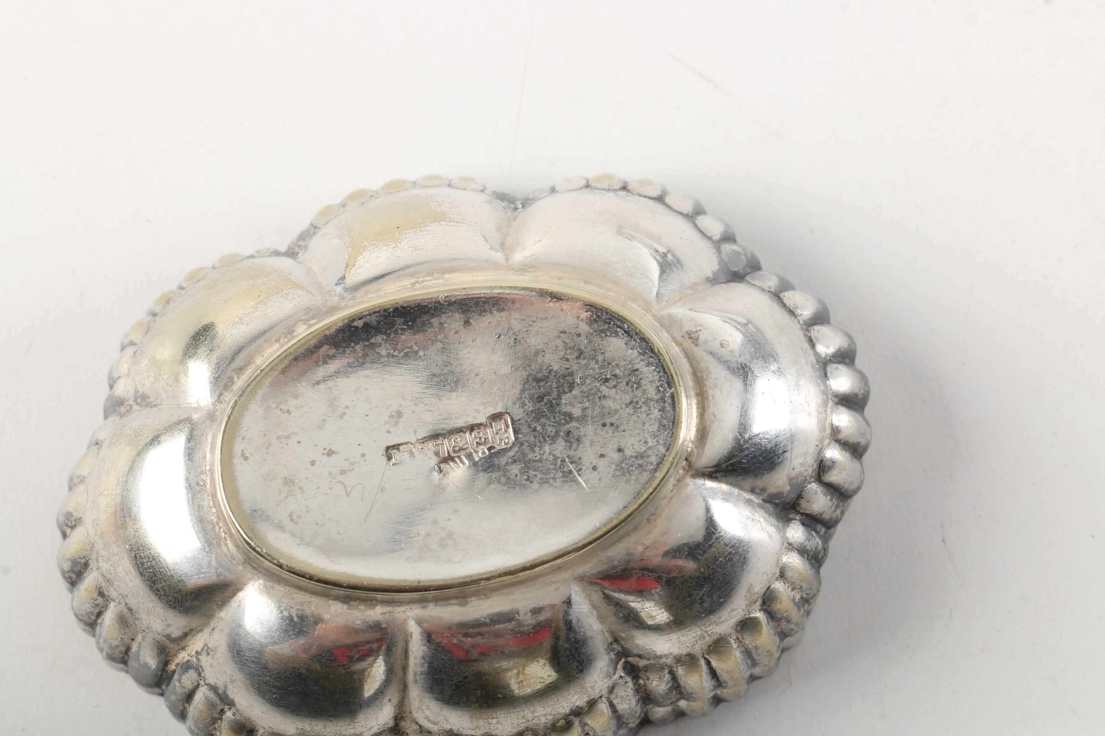 Mark Willis & Son Silver Plate Salt Cellar and Sheffield Silver Co. Gallery Tray