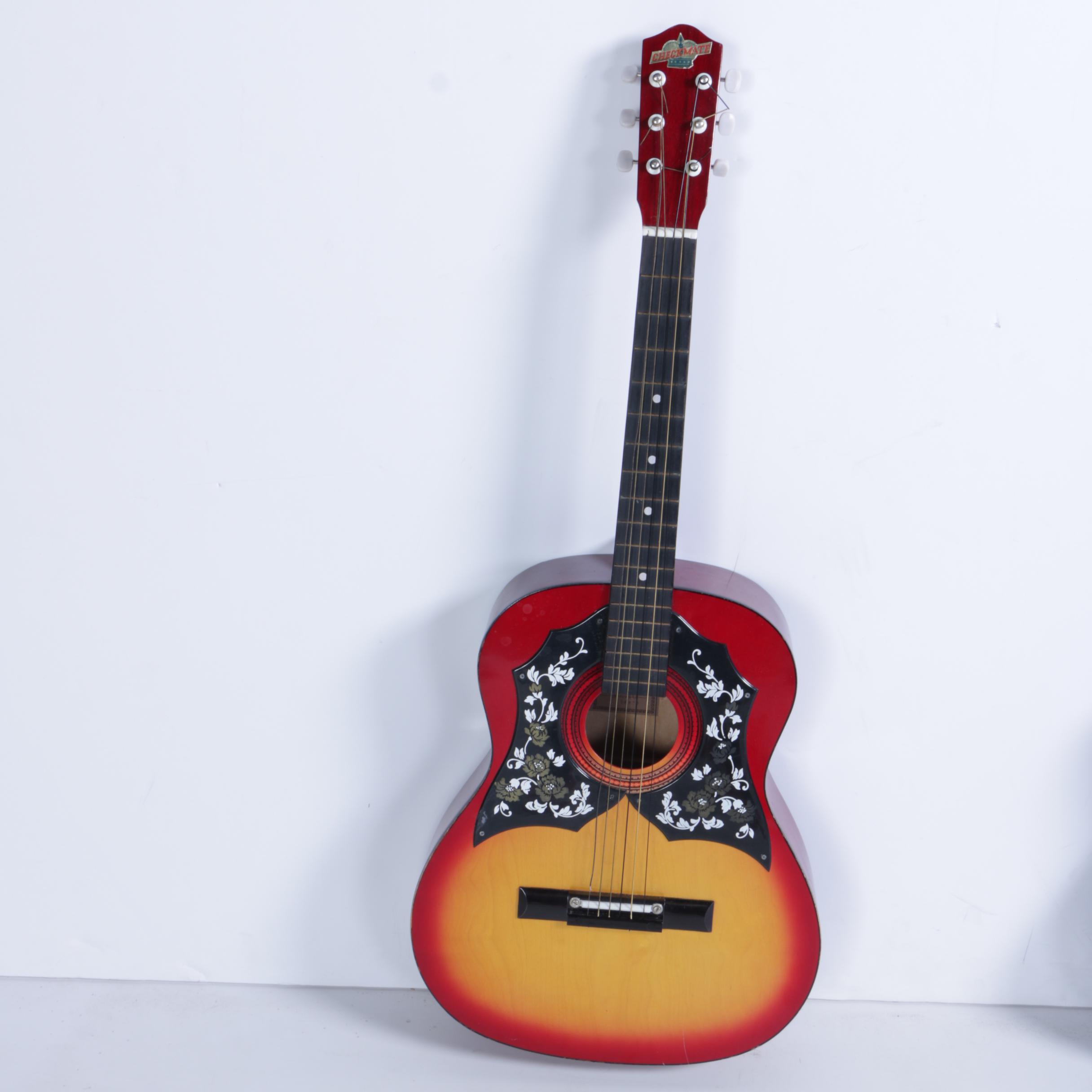 Vintage Checkmate and SX Acoustic Guitars