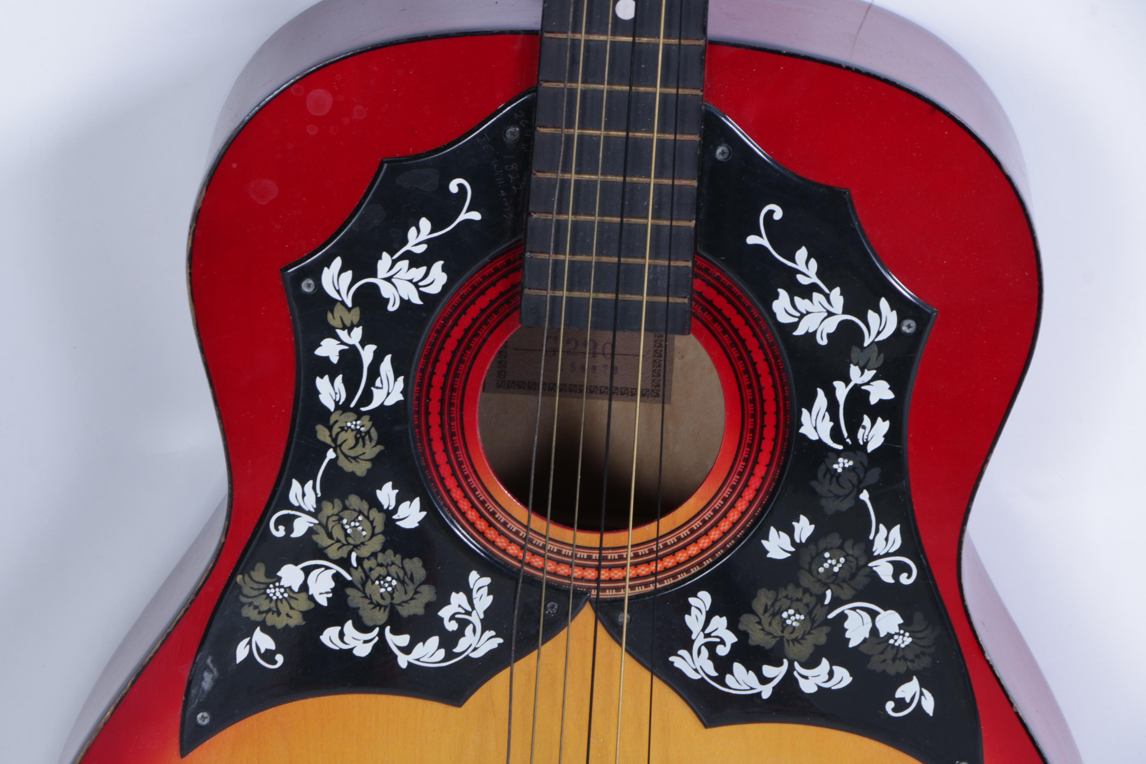 Vintage Checkmate and SX Acoustic Guitars