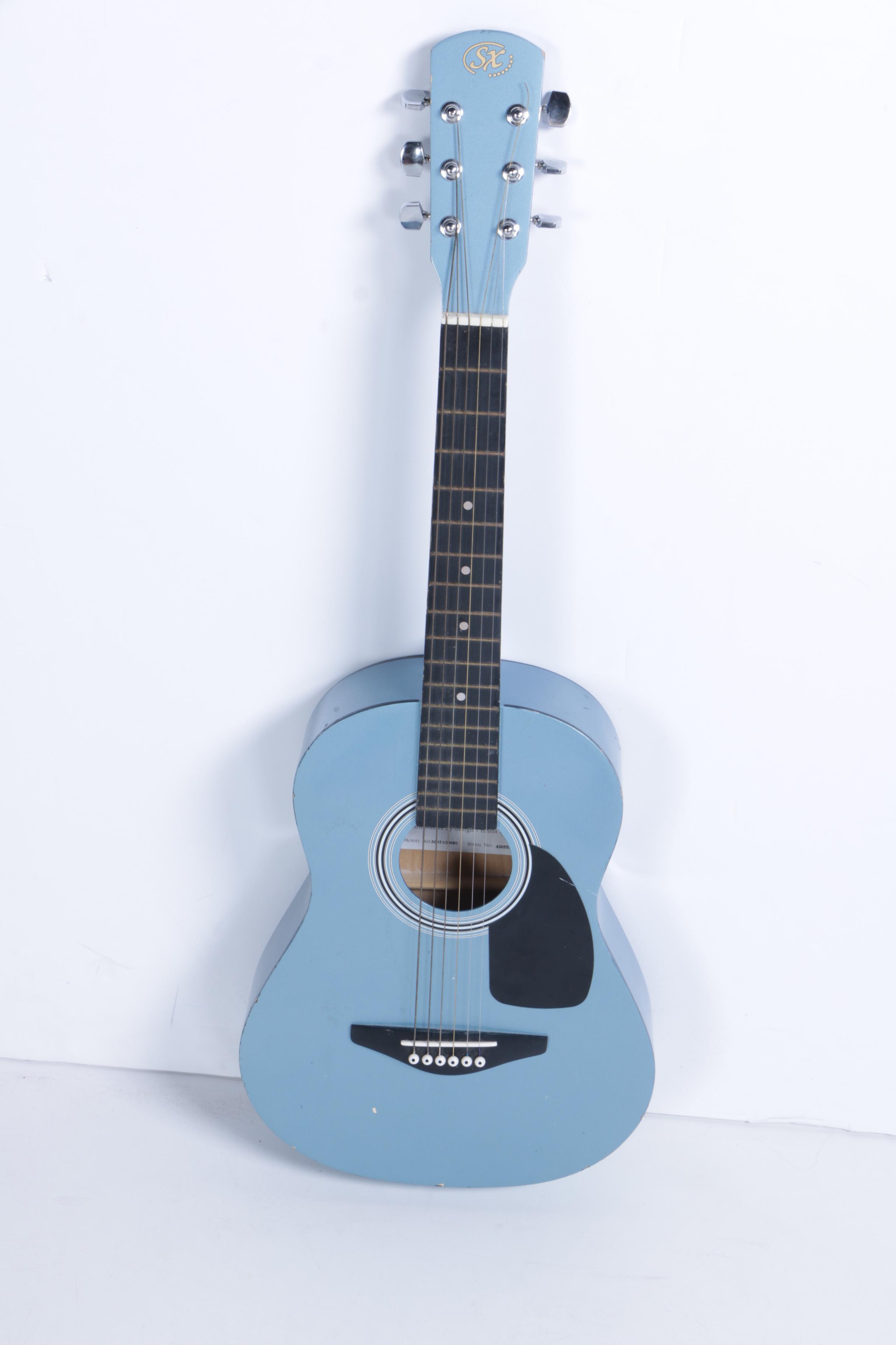 Vintage Checkmate and SX Acoustic Guitars