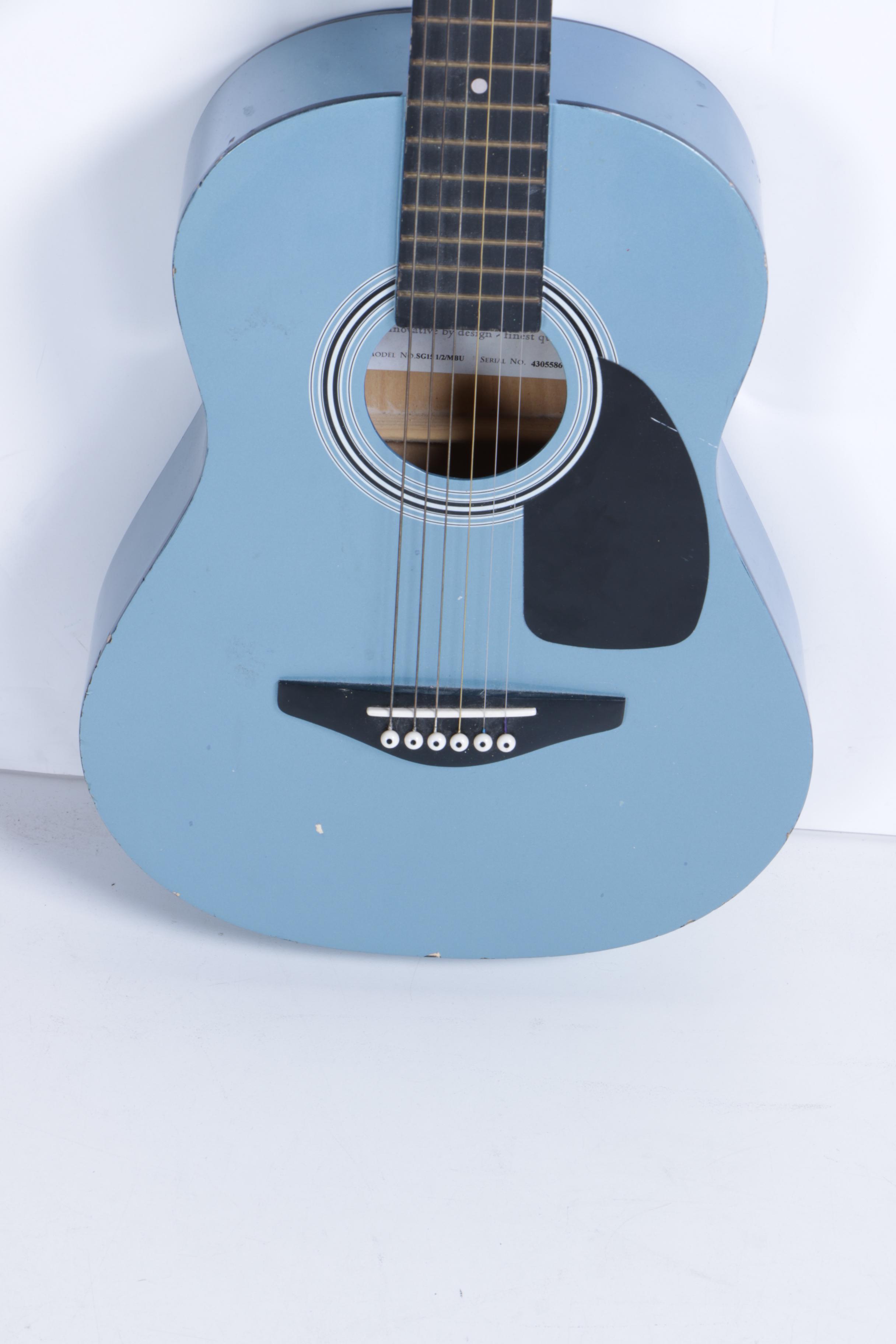 Vintage Checkmate and SX Acoustic Guitars