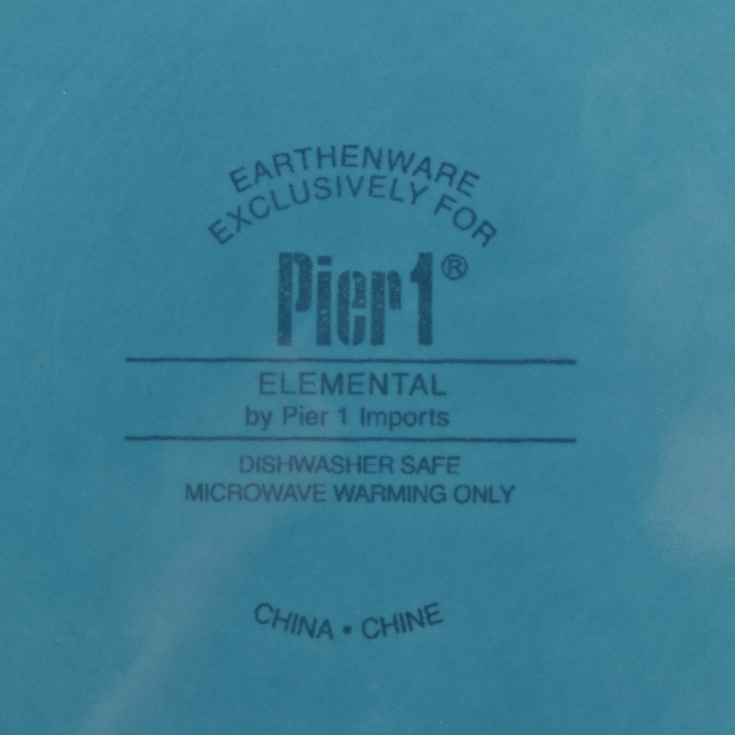 Pier 1 "Elemental" Earthenware Plates