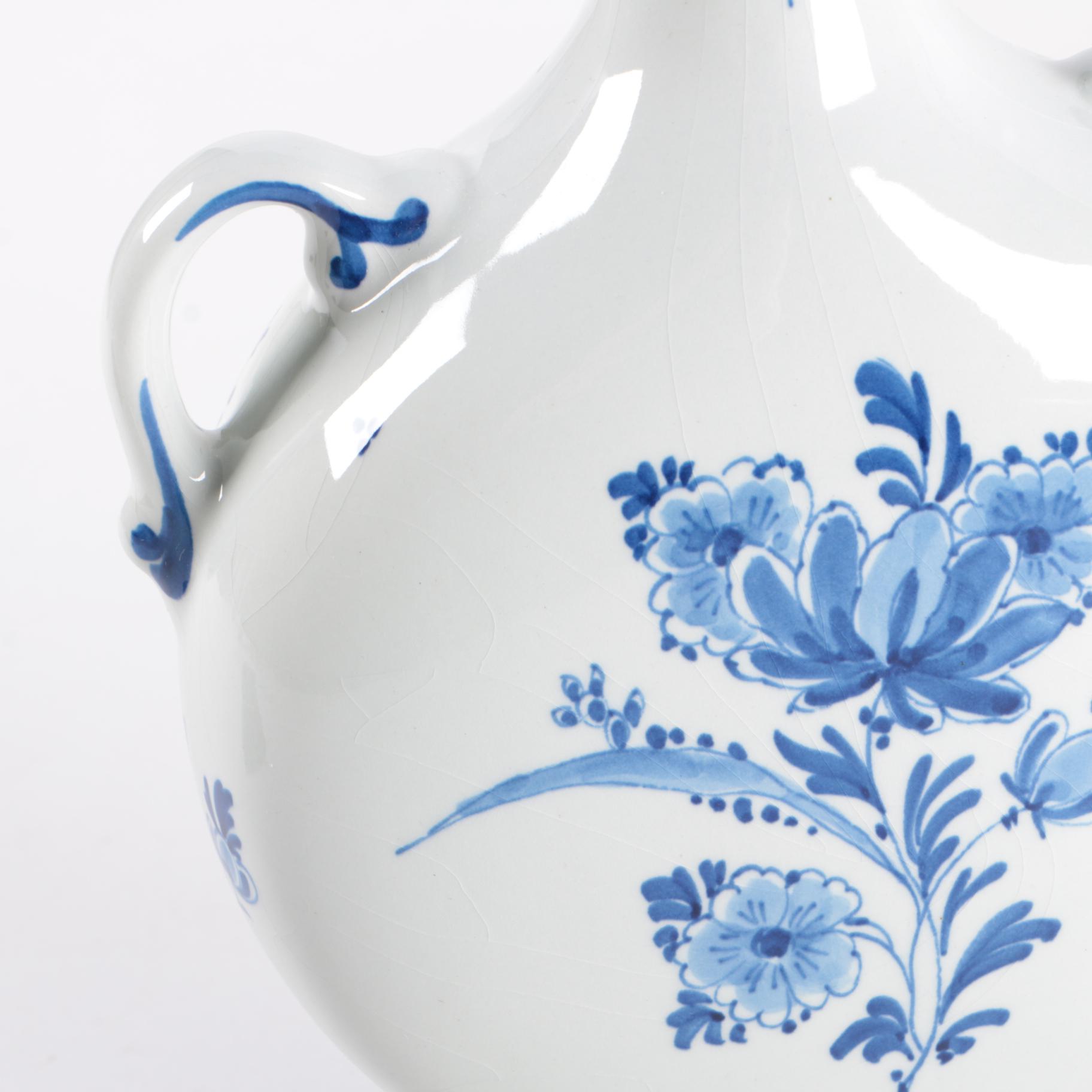 Hand Painted Delft Porcelain Vase