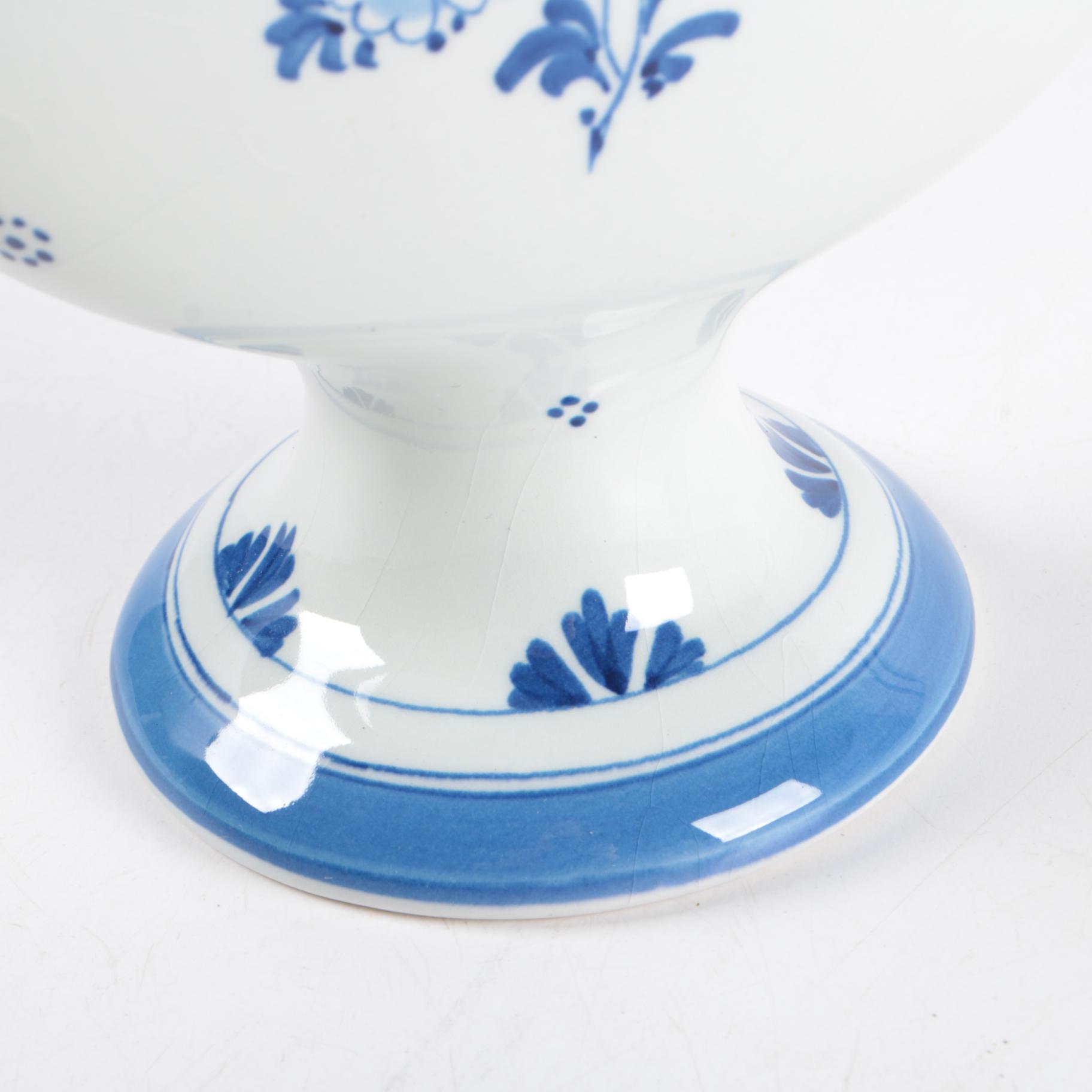 Hand Painted Delft Porcelain Vase