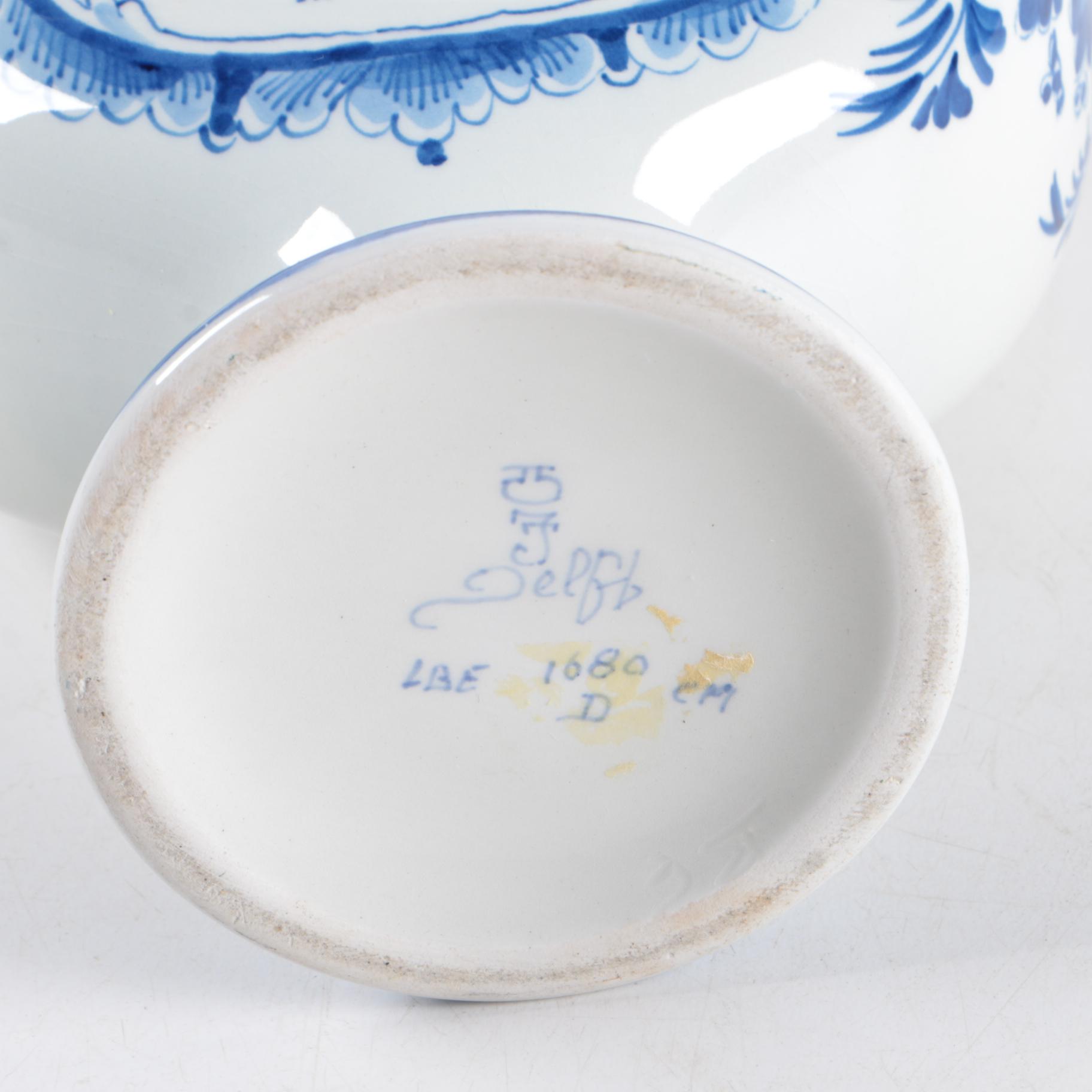 Hand Painted Delft Porcelain Vase