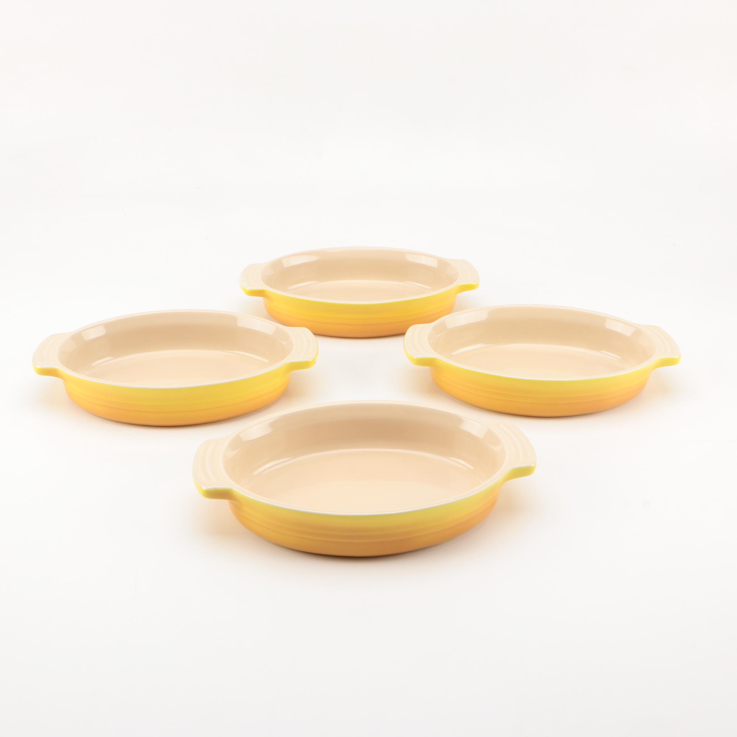 Le Creuset Oval Yellow Stoneware Baking Dishes