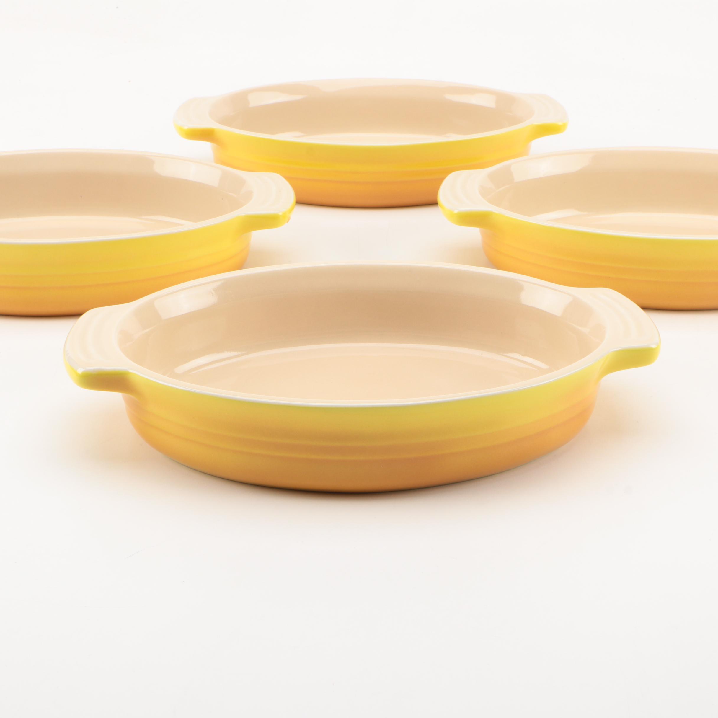 Le Creuset Oval Yellow Stoneware Baking Dishes