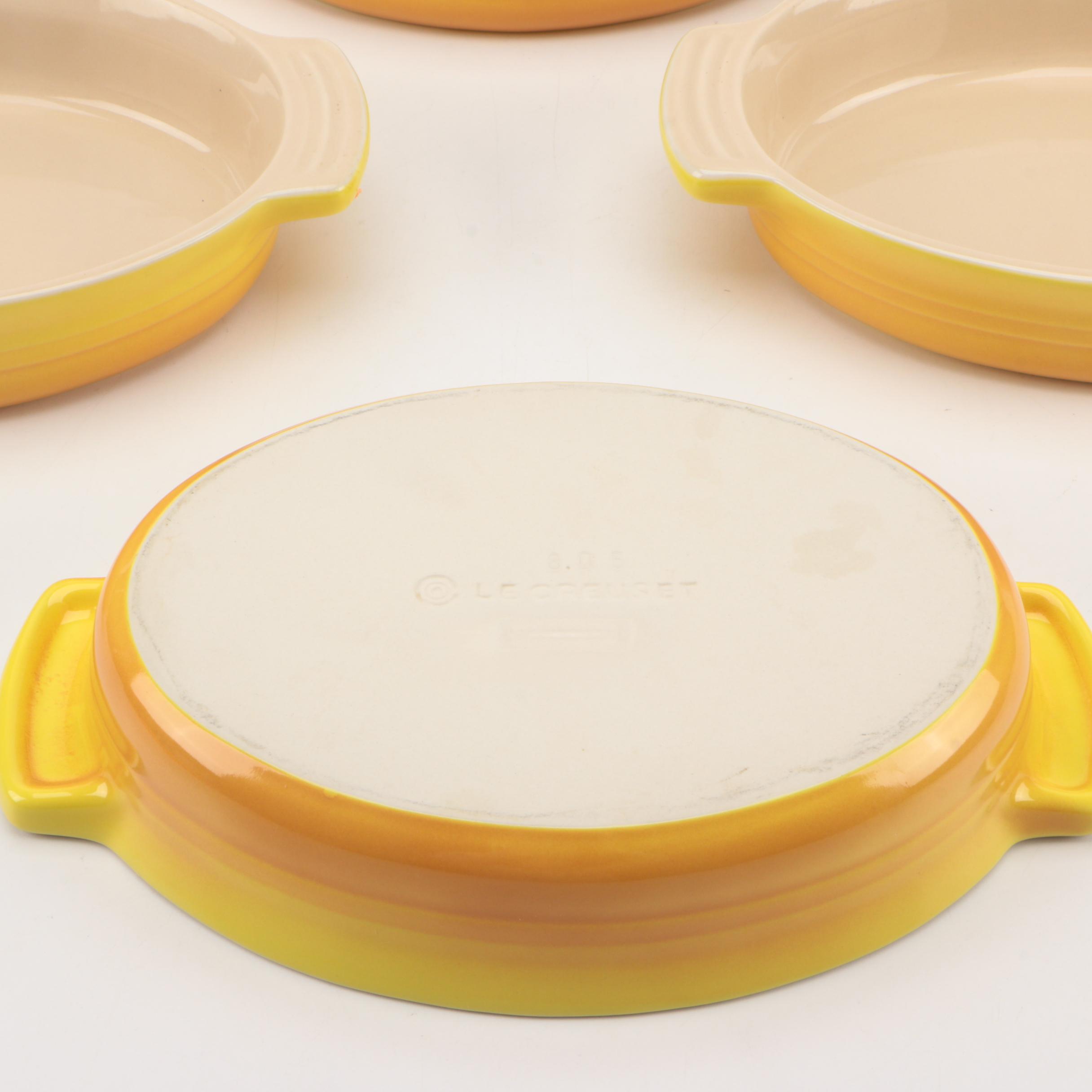 Le Creuset Oval Yellow Stoneware Baking Dishes