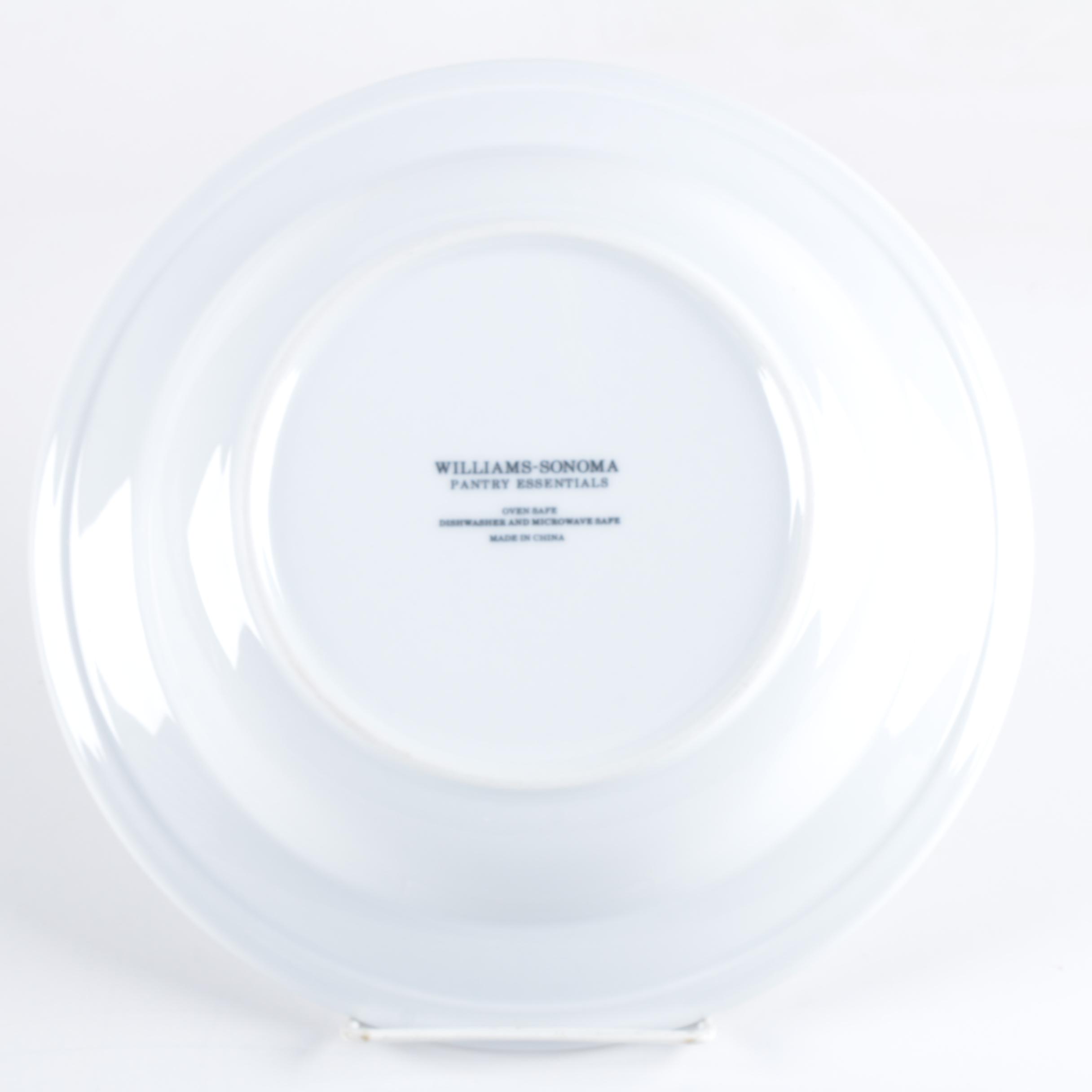 Williams Sonoma "Essential White" Rim Soup Bowls