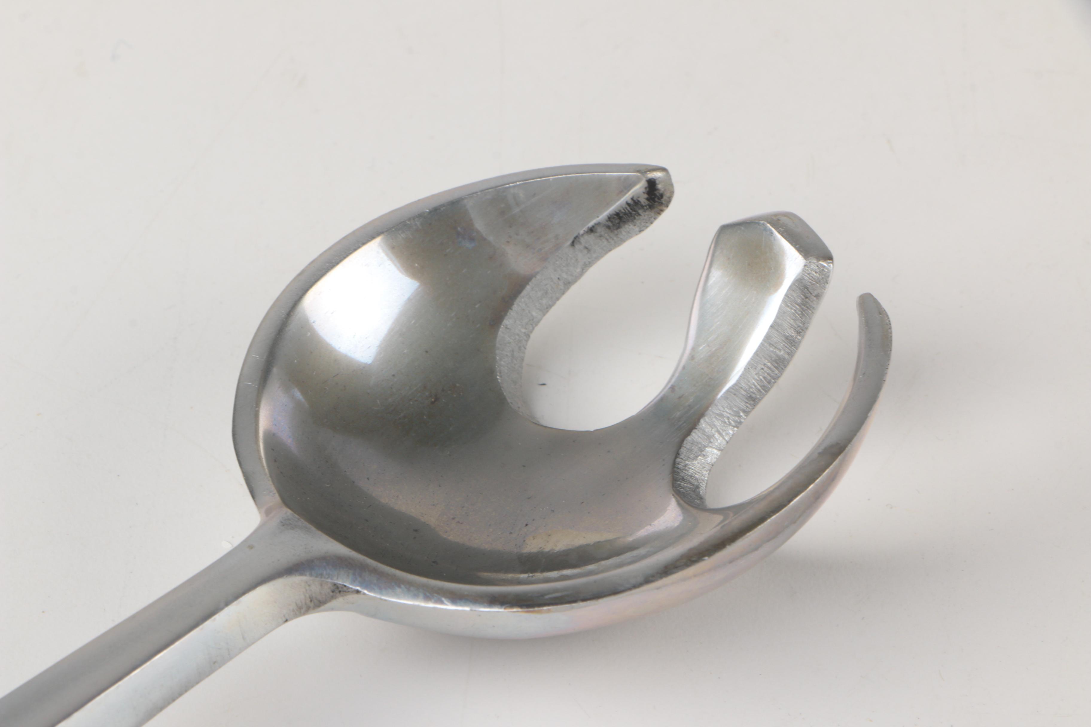 Godinger "Turkey" Silver Plate Salad Servers and Rabbit Accented Servers