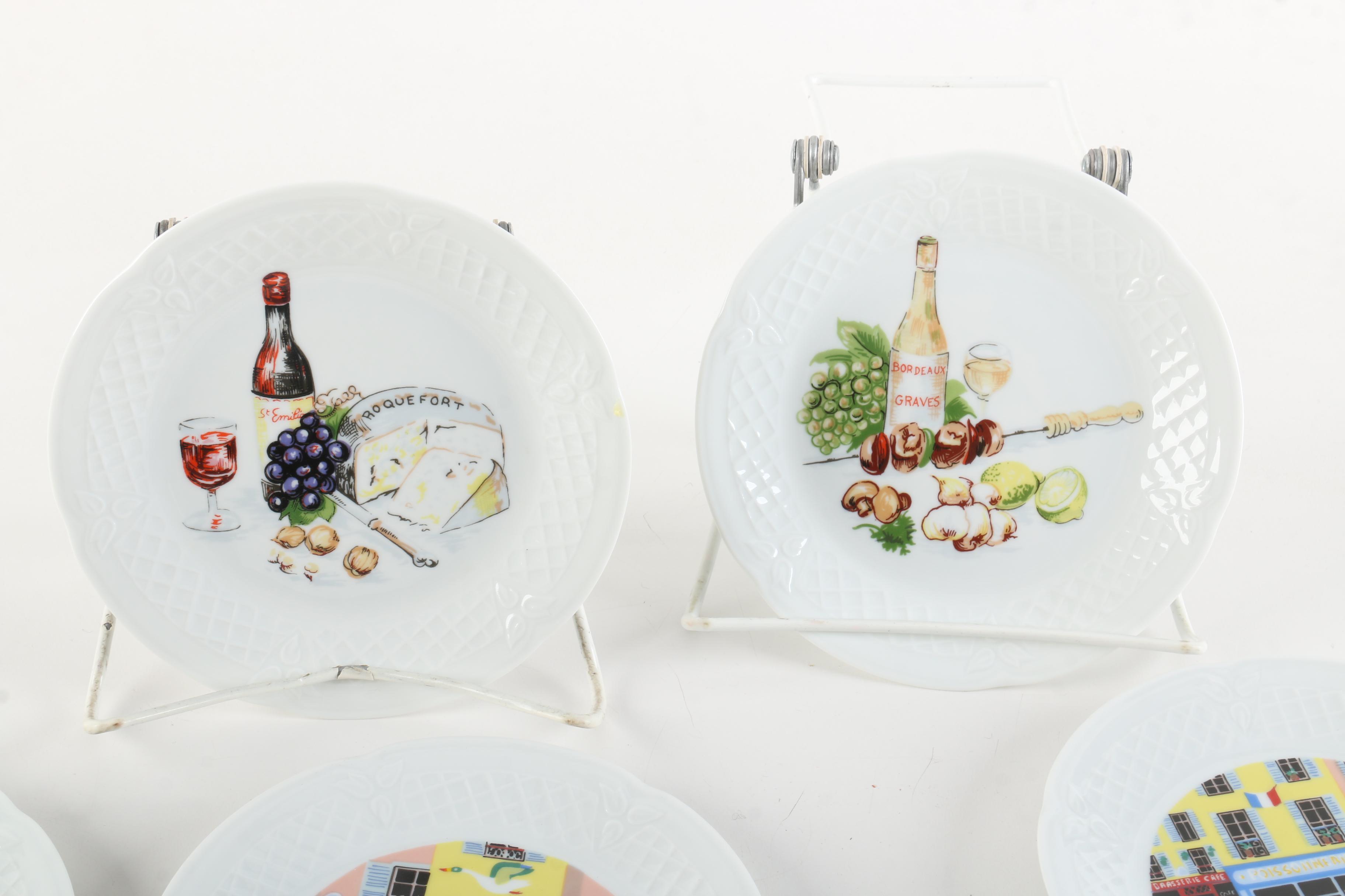 Philippe Deshoulieres "Wine and Cheese" Canape Plates
