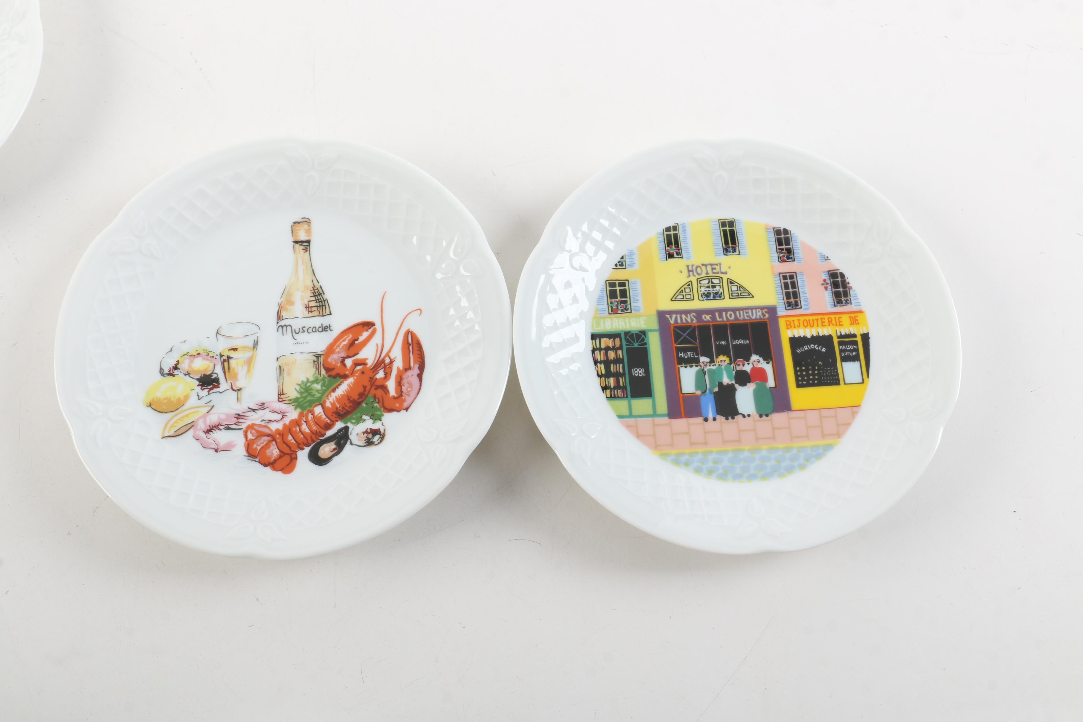 Philippe Deshoulieres "Wine and Cheese" Canape Plates