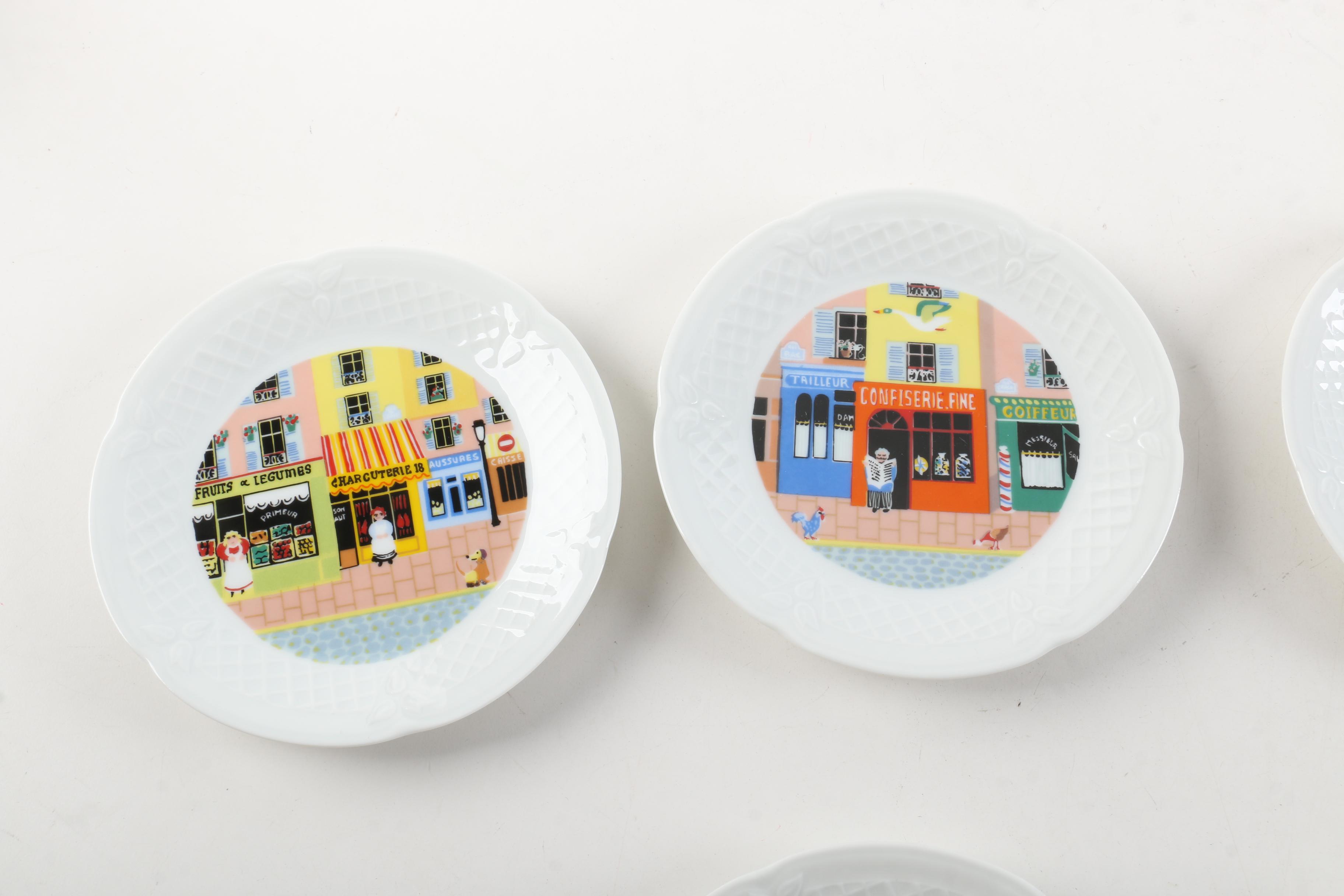 Philippe Deshoulieres "Wine and Cheese" Canape Plates