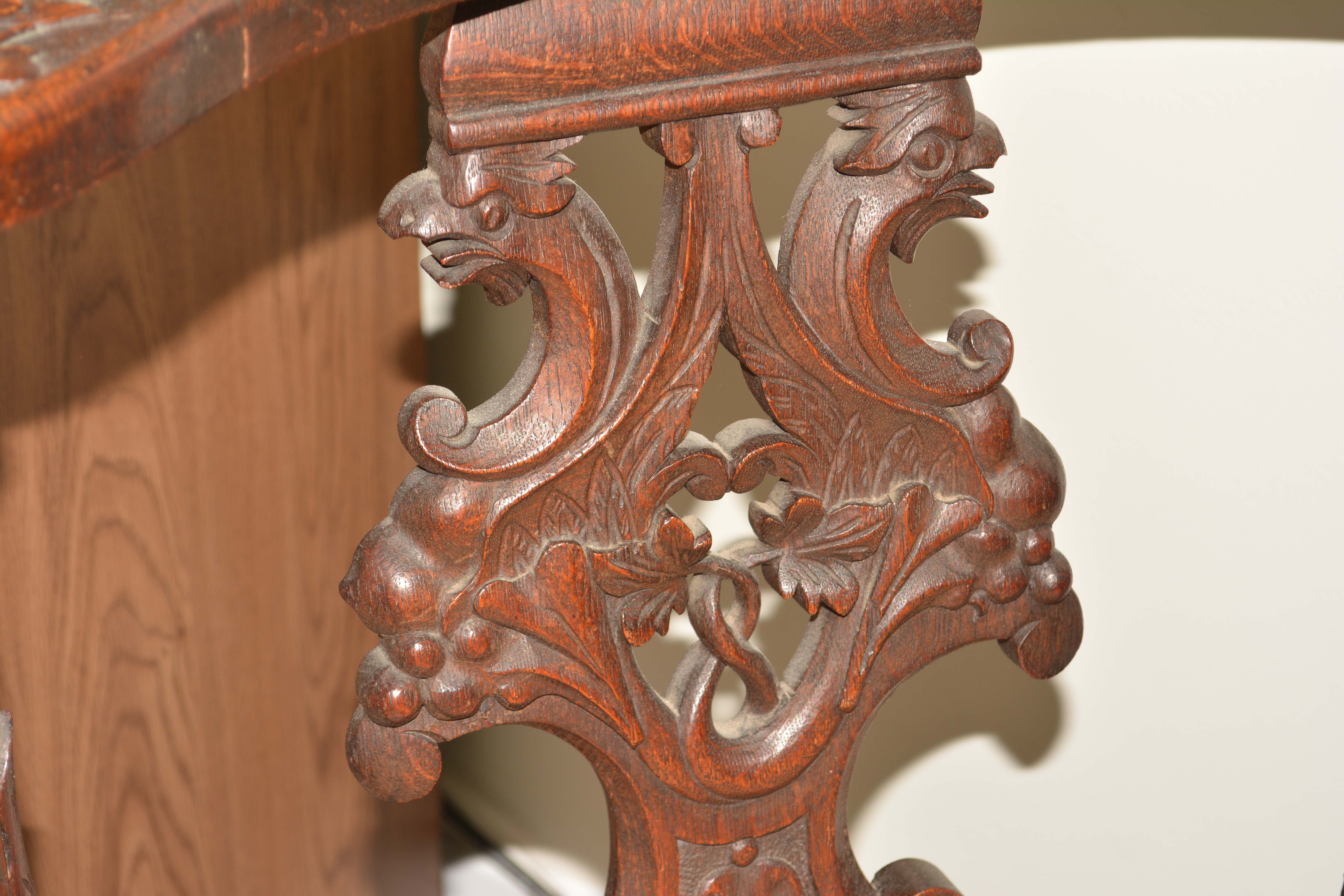 Late 19th Century Italian Oak Corner Chair