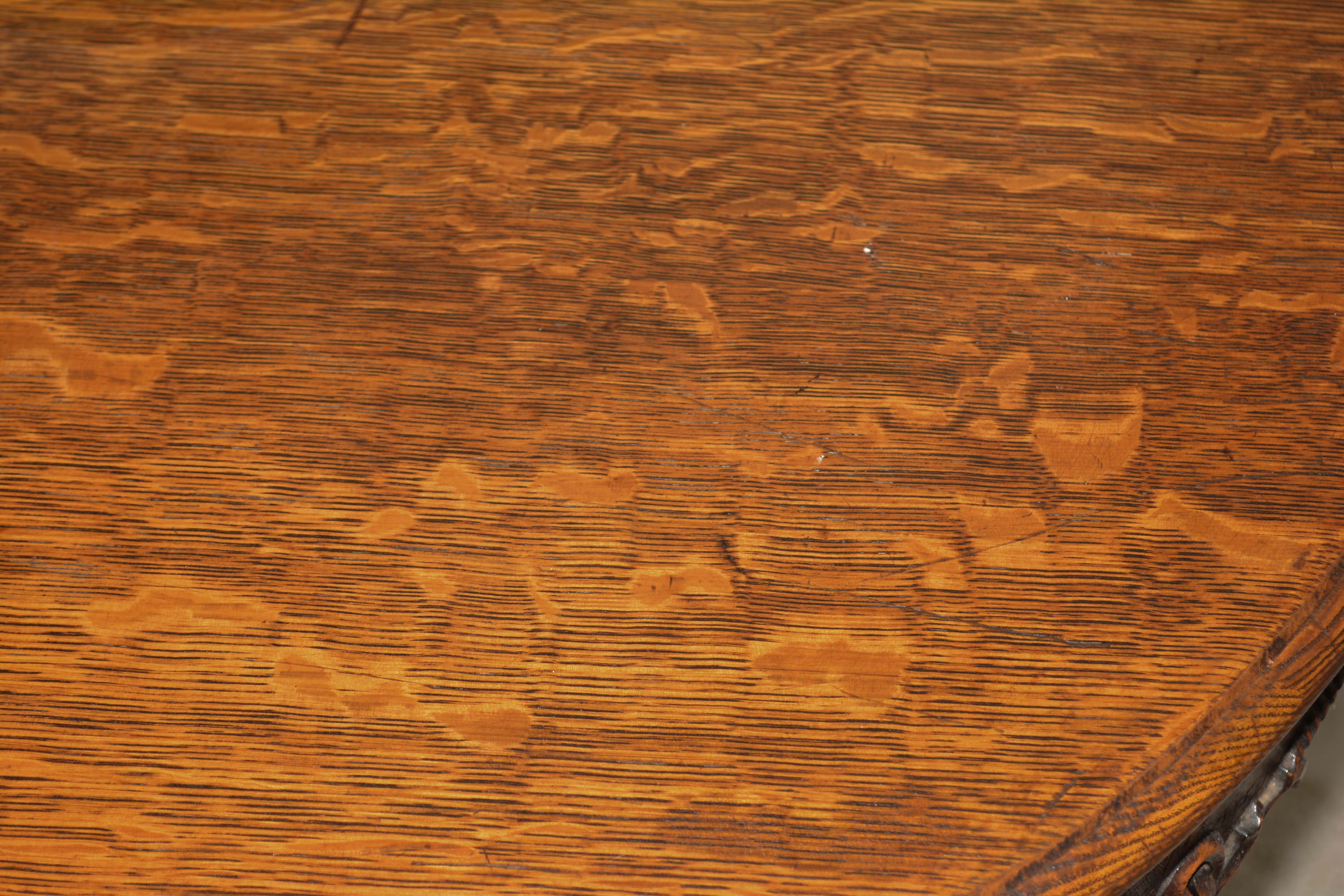 Antique Carved Oak Center Table