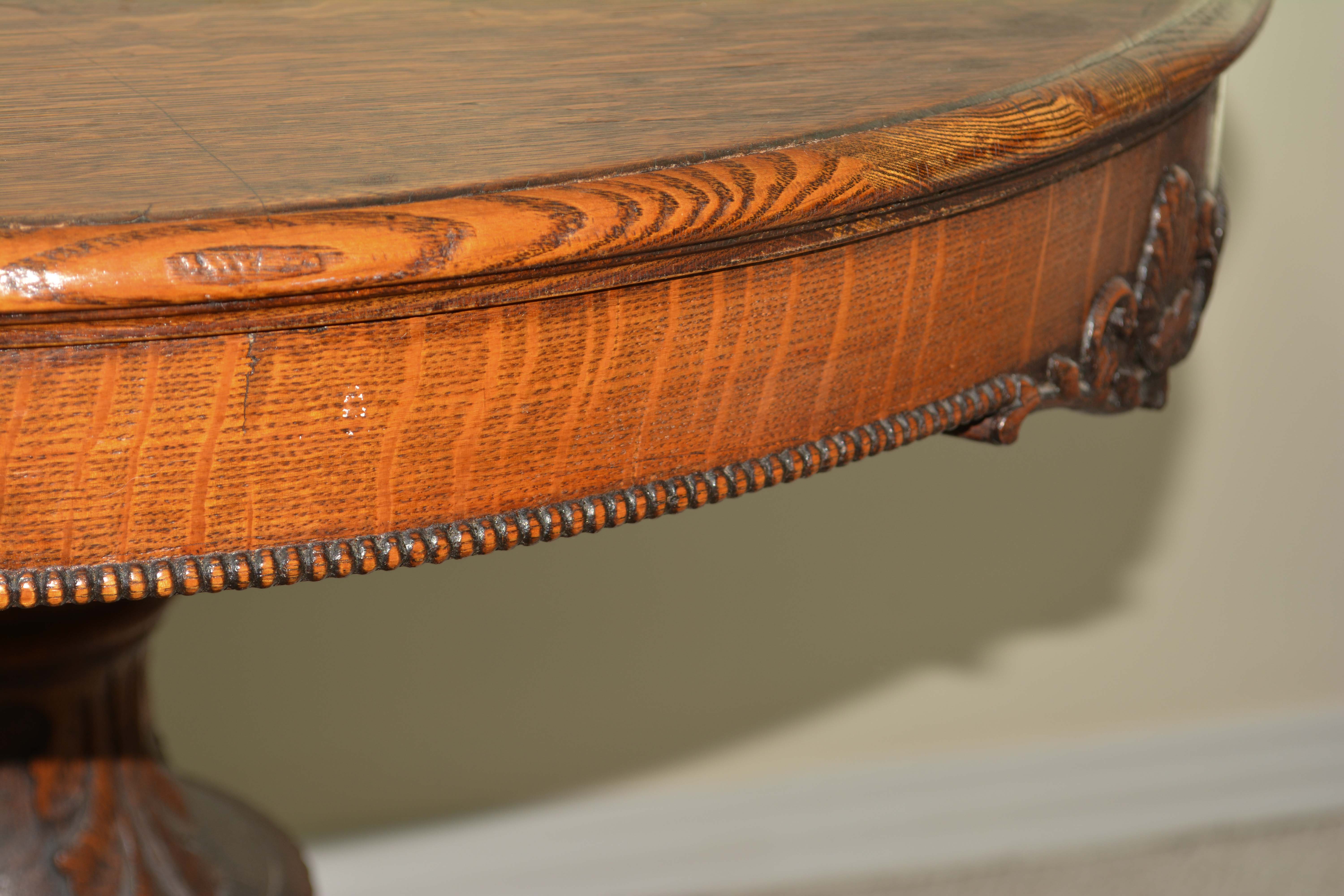 Antique Carved Oak Center Table
