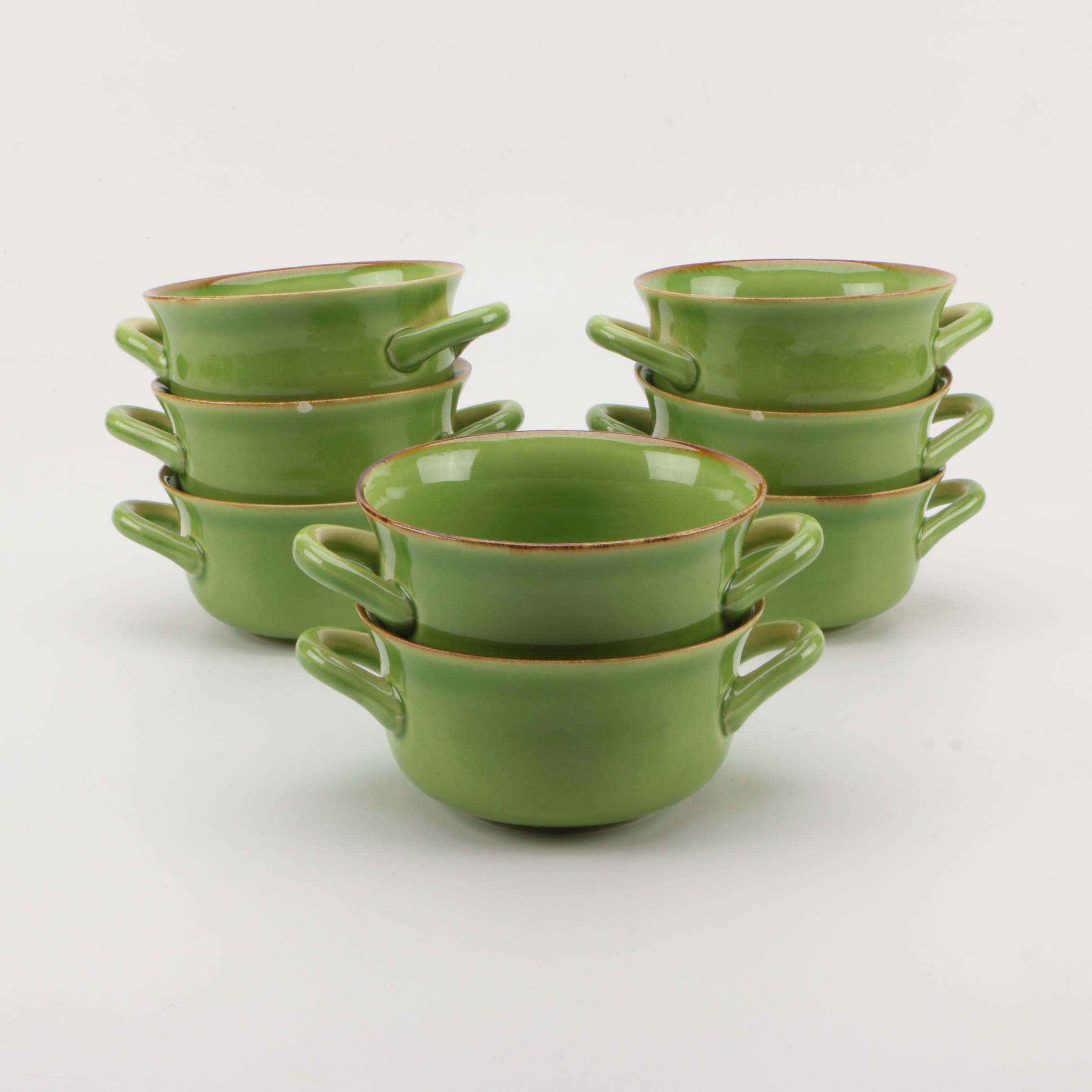 Williams Sonoma Green Soup Bowls