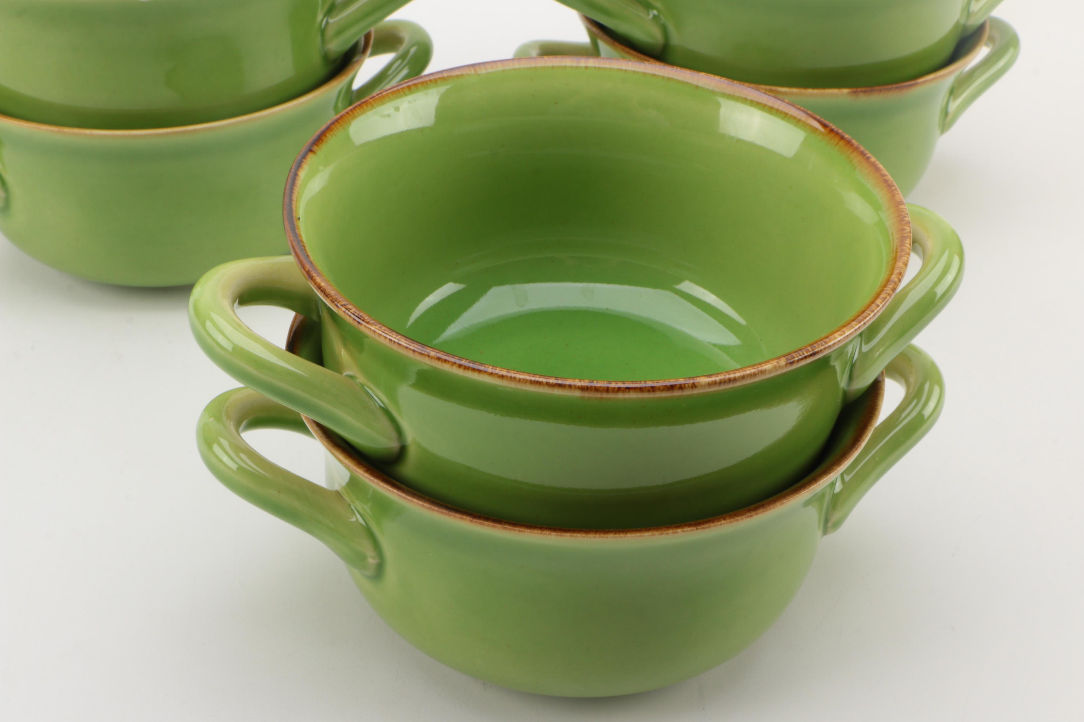Williams Sonoma Green Soup Bowls