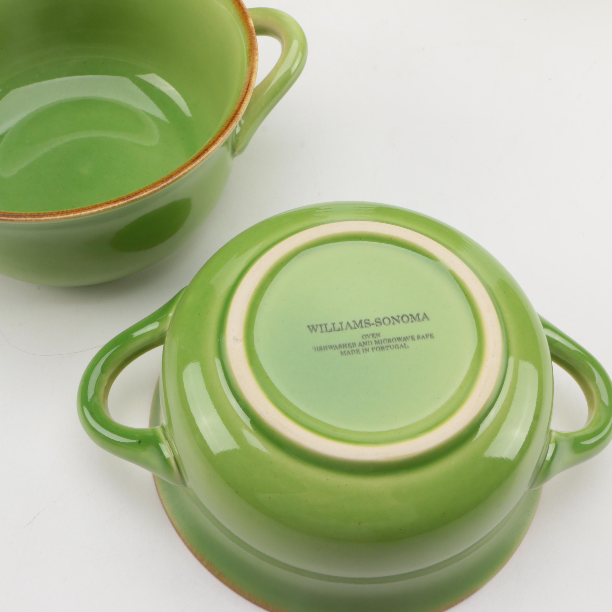 Williams Sonoma Green Soup Bowls