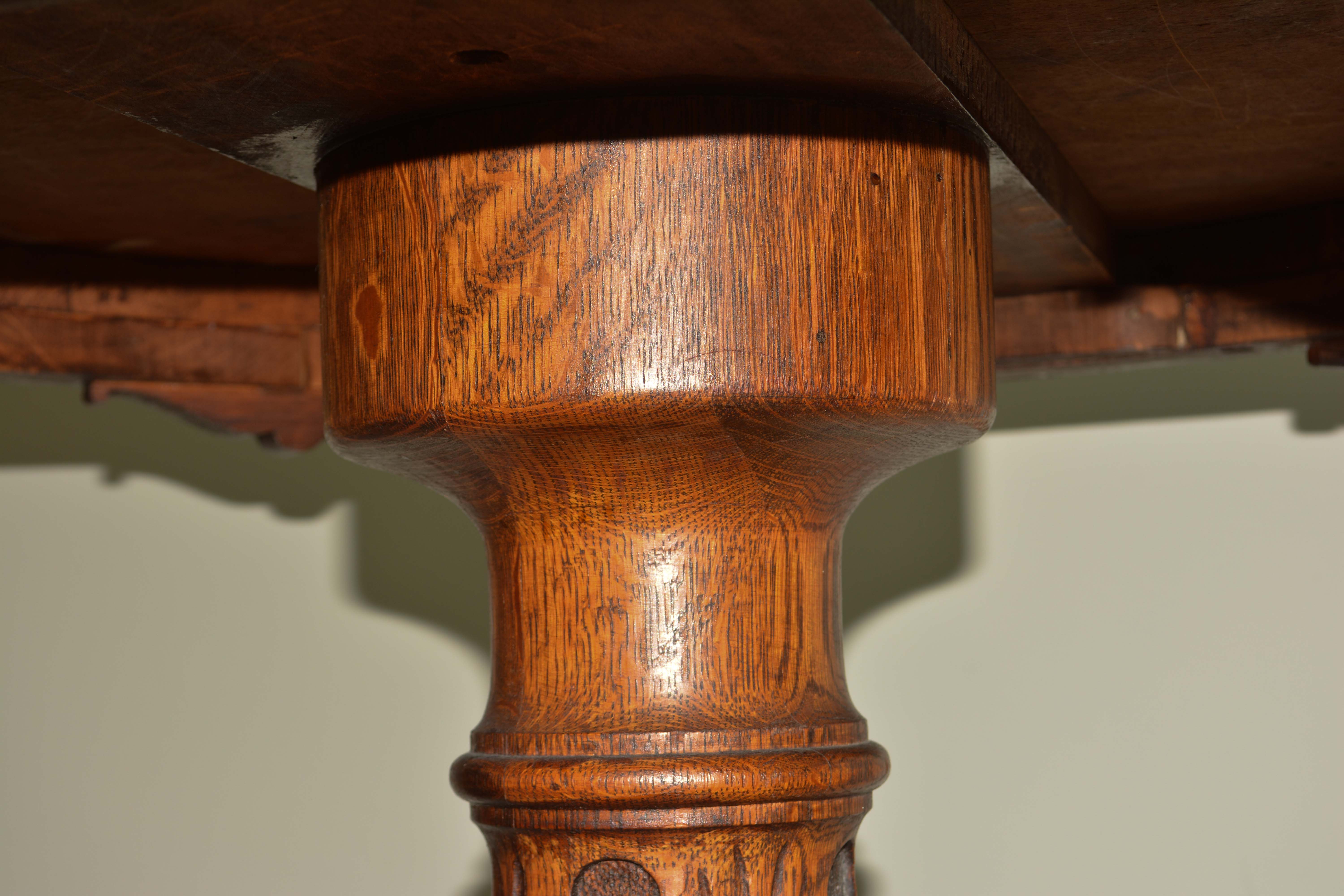 Antique Carved Oak Center Table