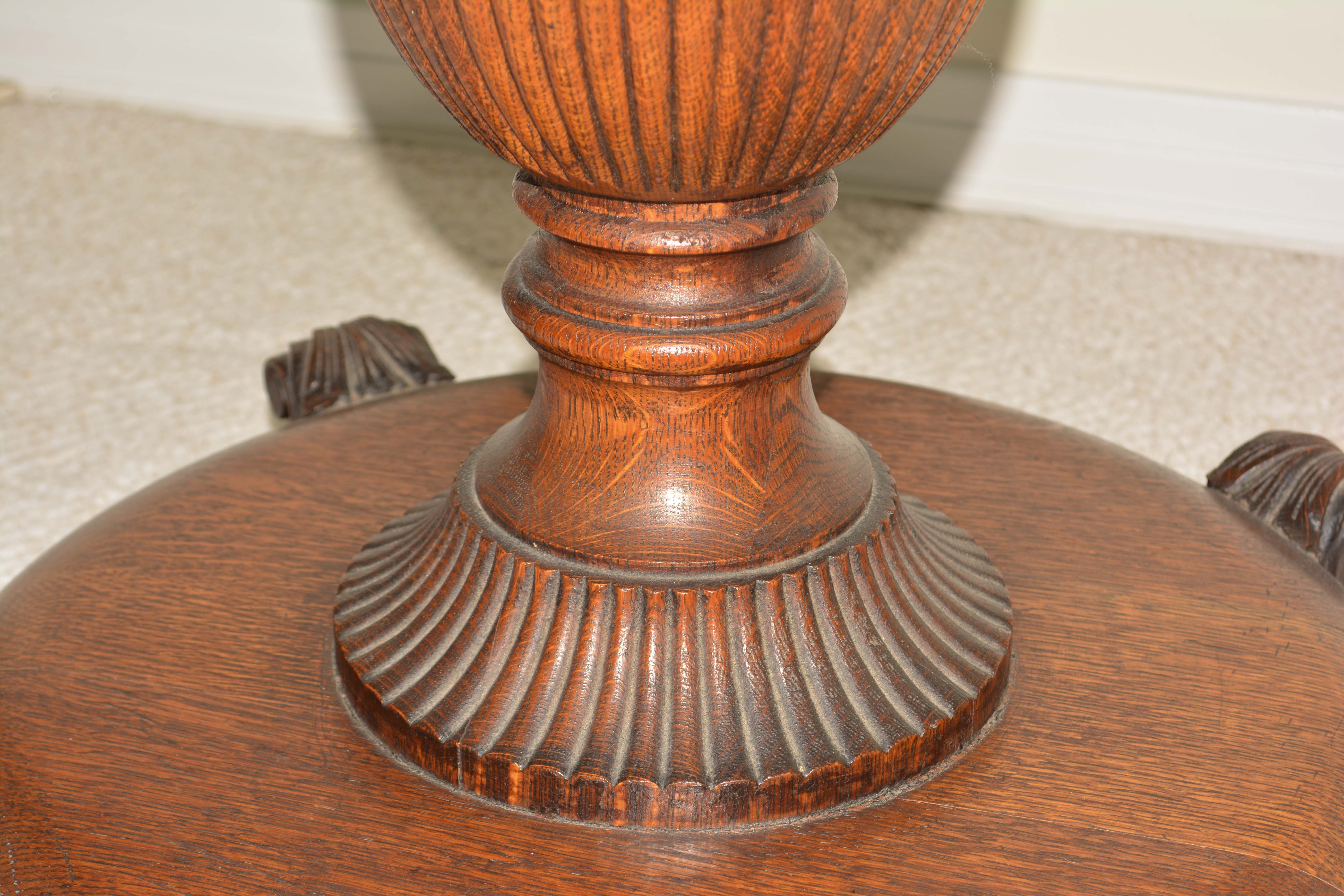 Antique Carved Oak Center Table