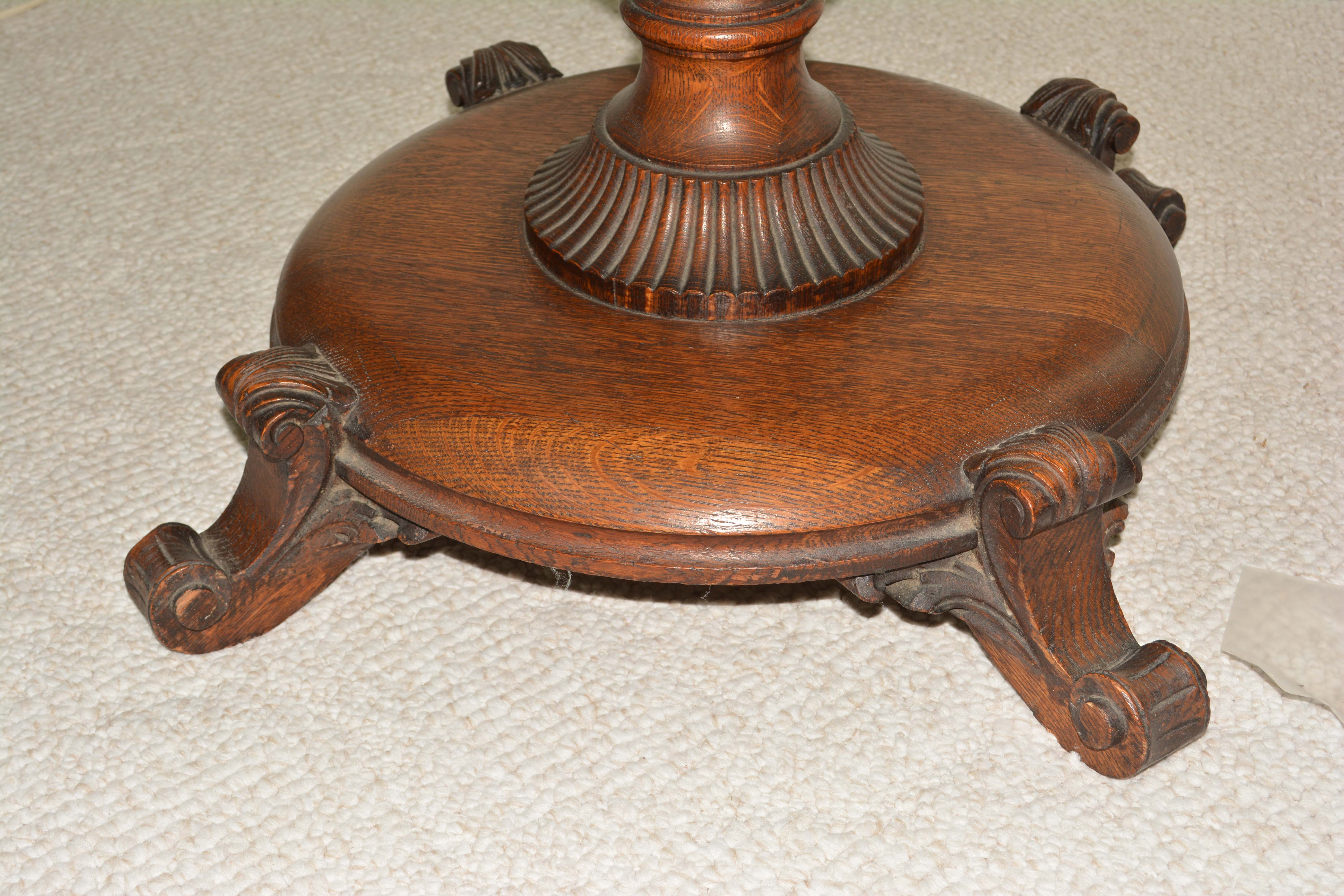 Antique Carved Oak Center Table