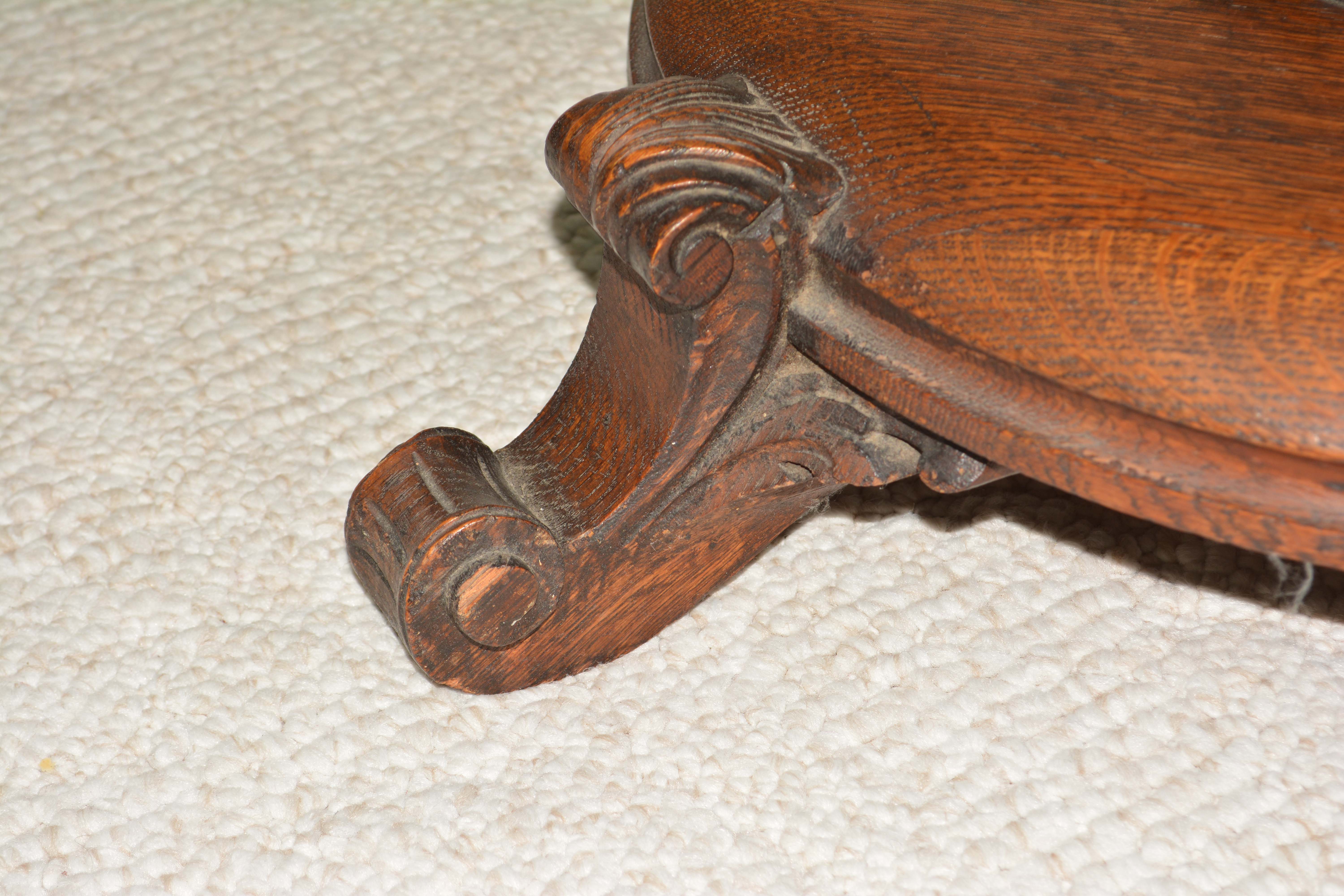 Antique Carved Oak Center Table