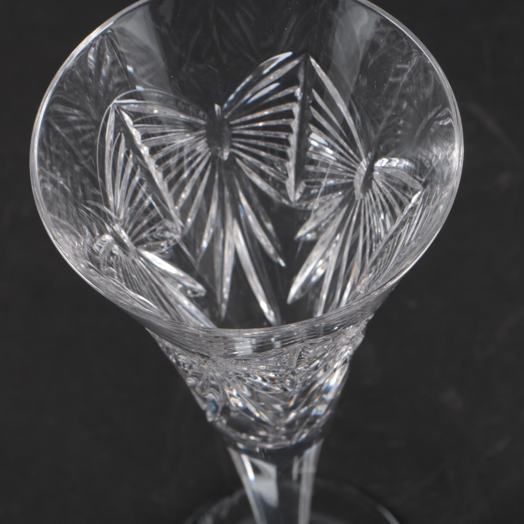 Waterford Crystal "Millennium Series: Happiness" Artist Signed Toasting Flutes