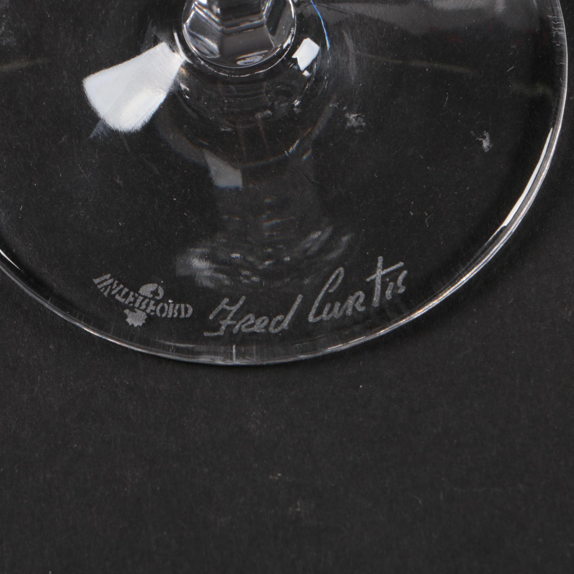 Waterford Crystal "Millennium Series: Happiness" Artist Signed Toasting Flutes