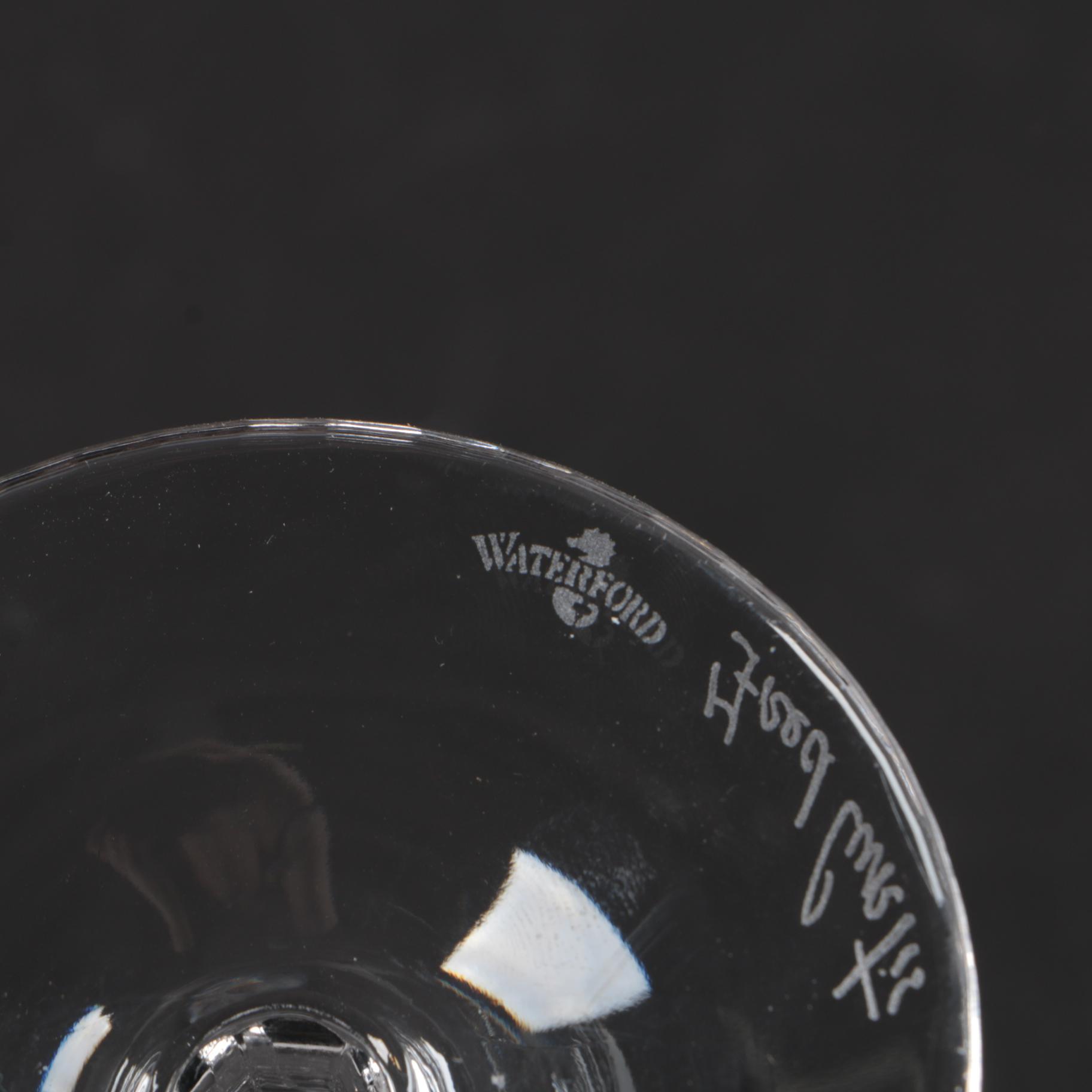 Waterford Crystal "Millennium Series: Happiness" Artist Signed Toasting Flutes