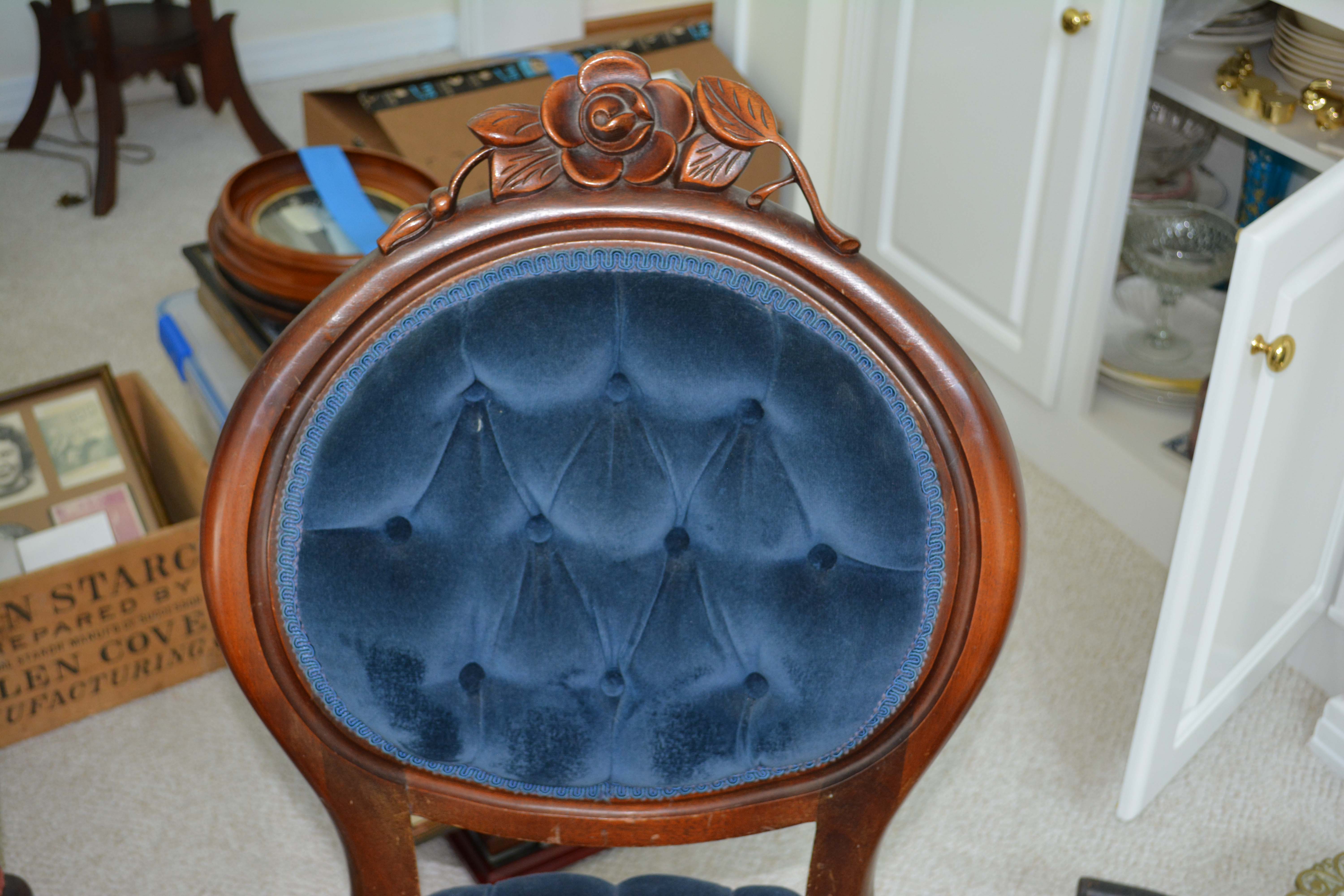 Victorian Style Carved Side Chair