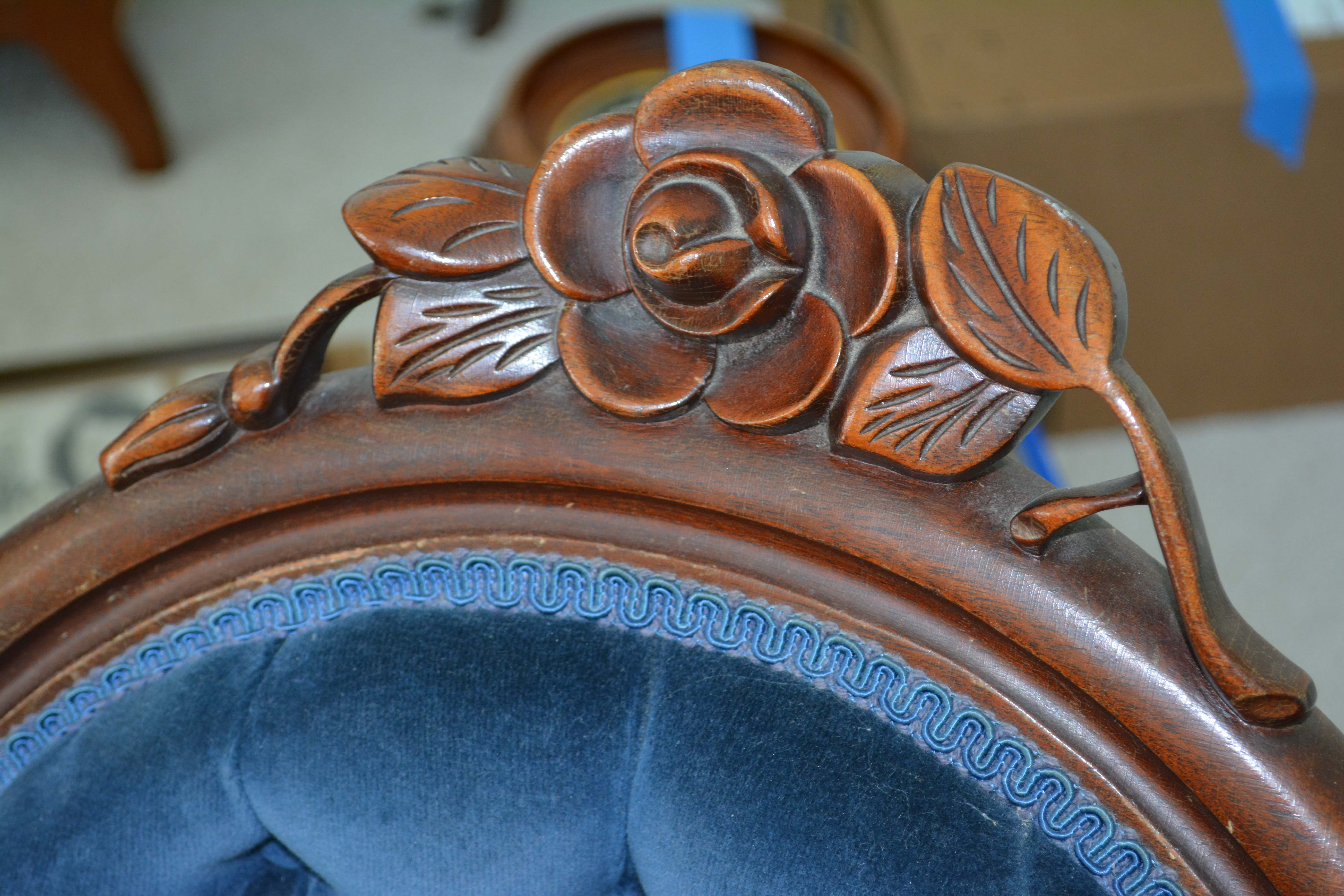 Victorian Style Carved Side Chair