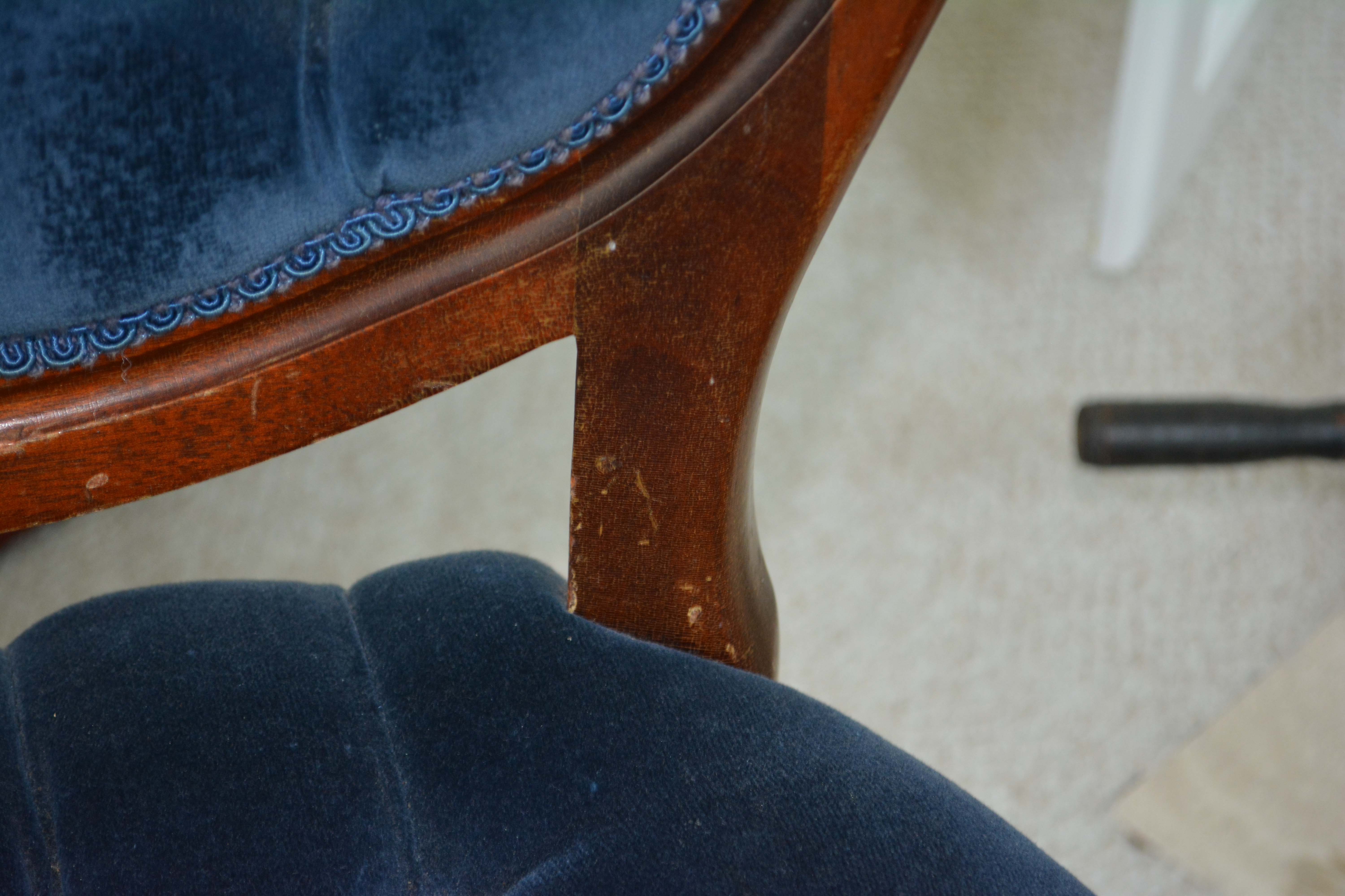 Victorian Style Carved Side Chair