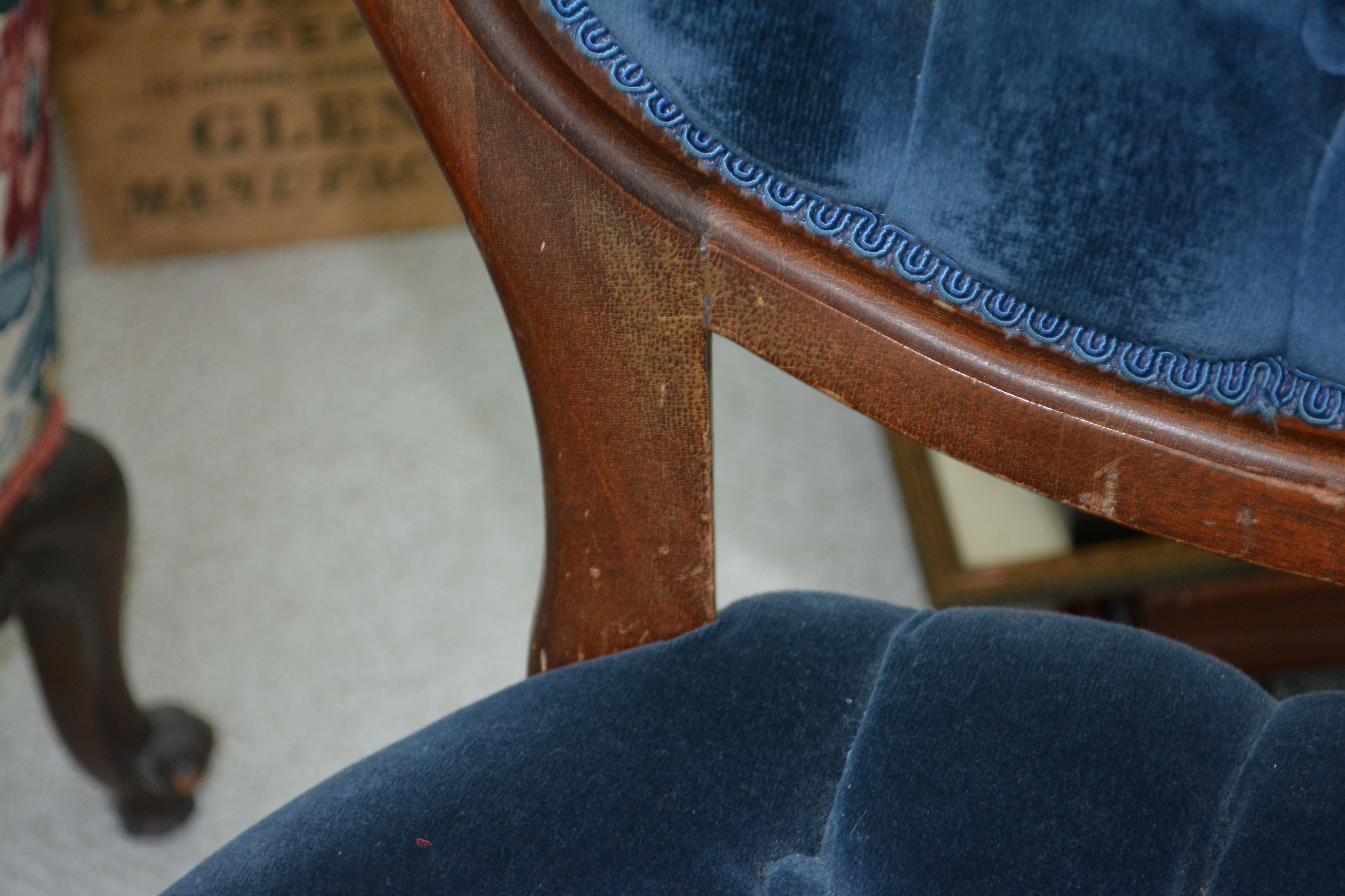 Victorian Style Carved Side Chair