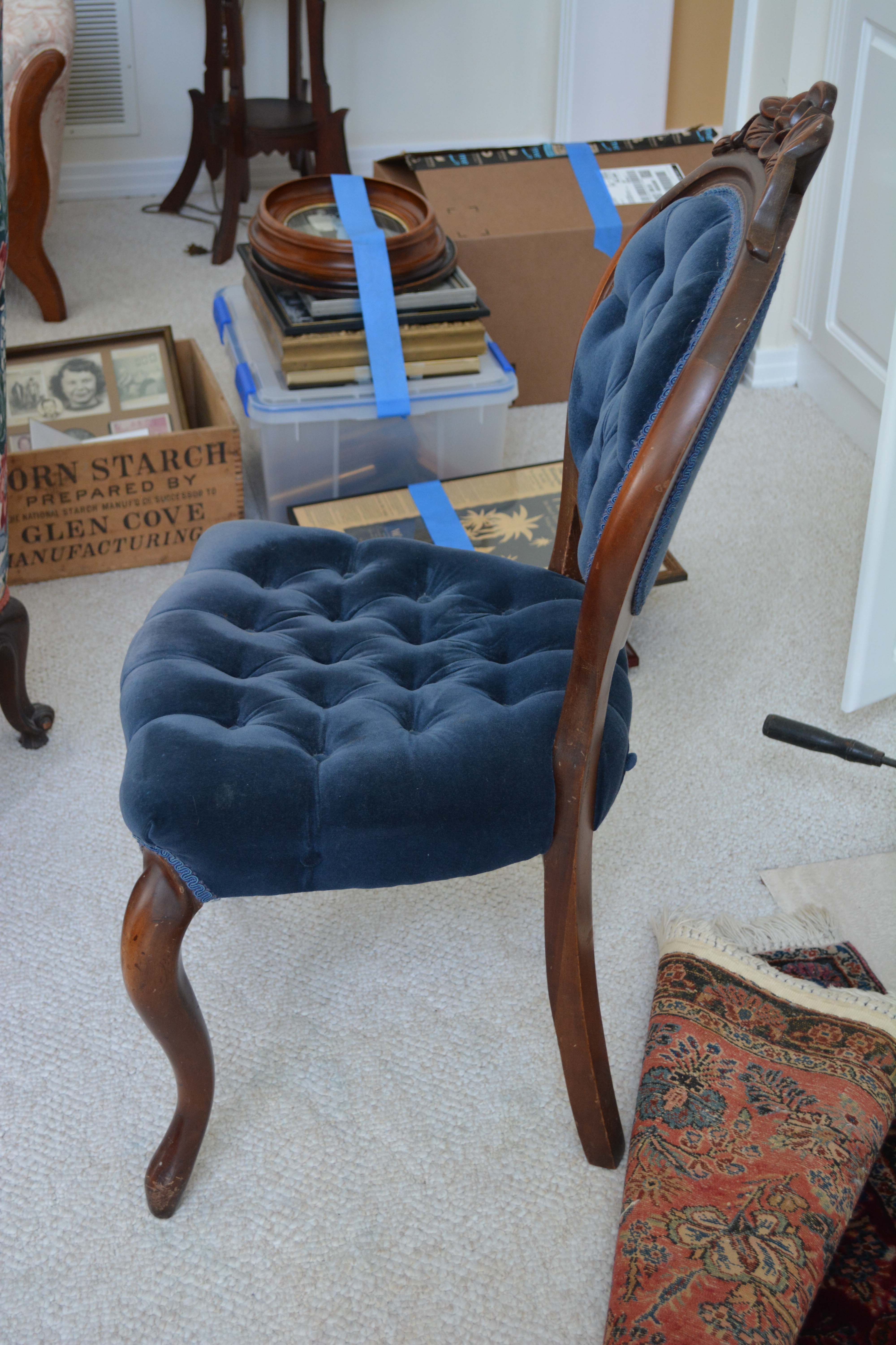 Victorian Style Carved Side Chair