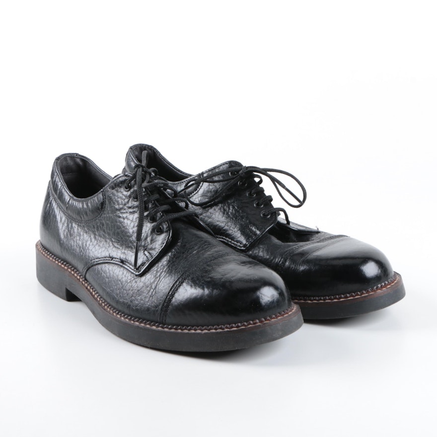 Men's H.S. Trask Black Leather Cap Toe Oxfords