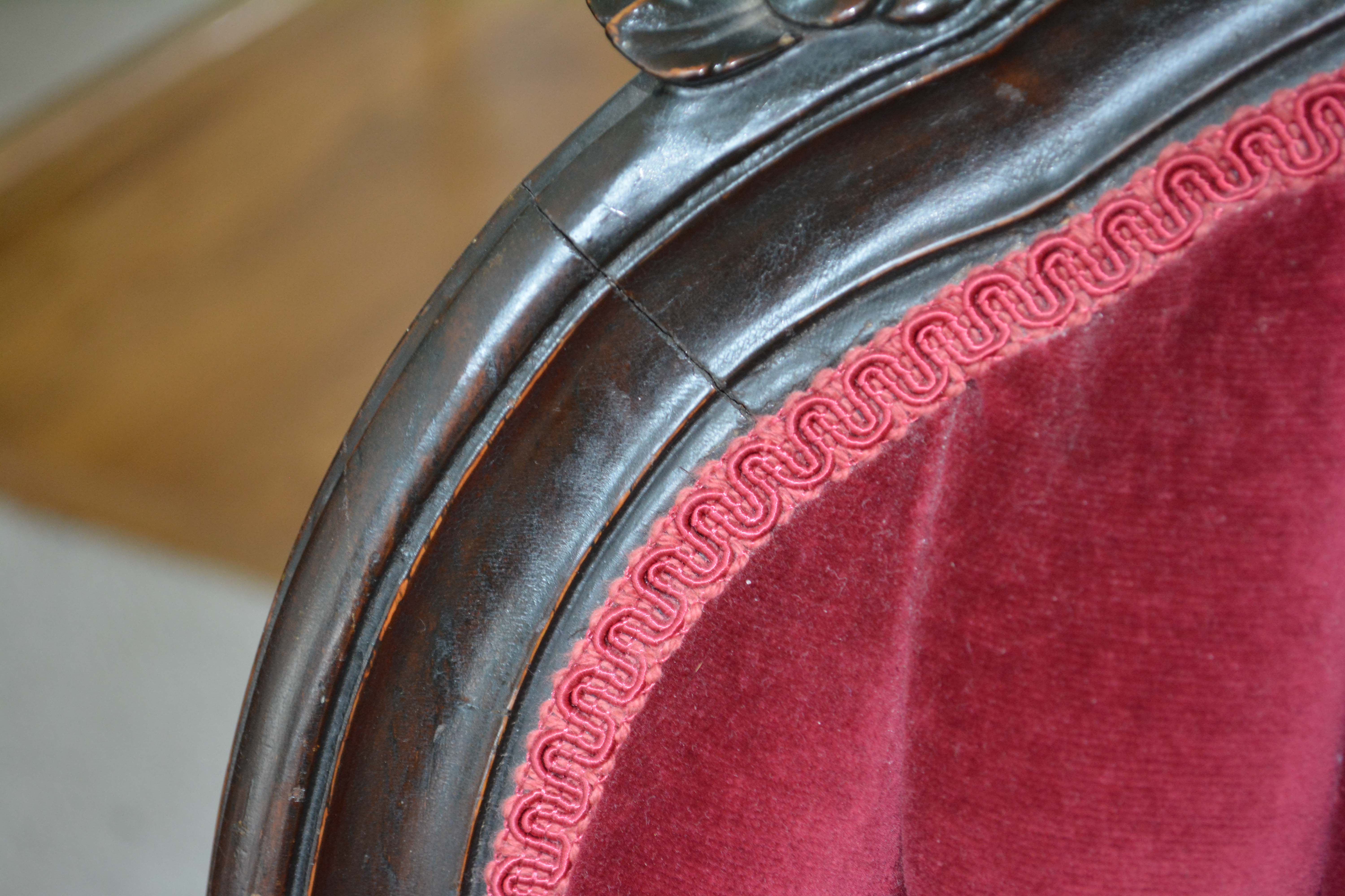 Victorian Carved Walnut Armchair