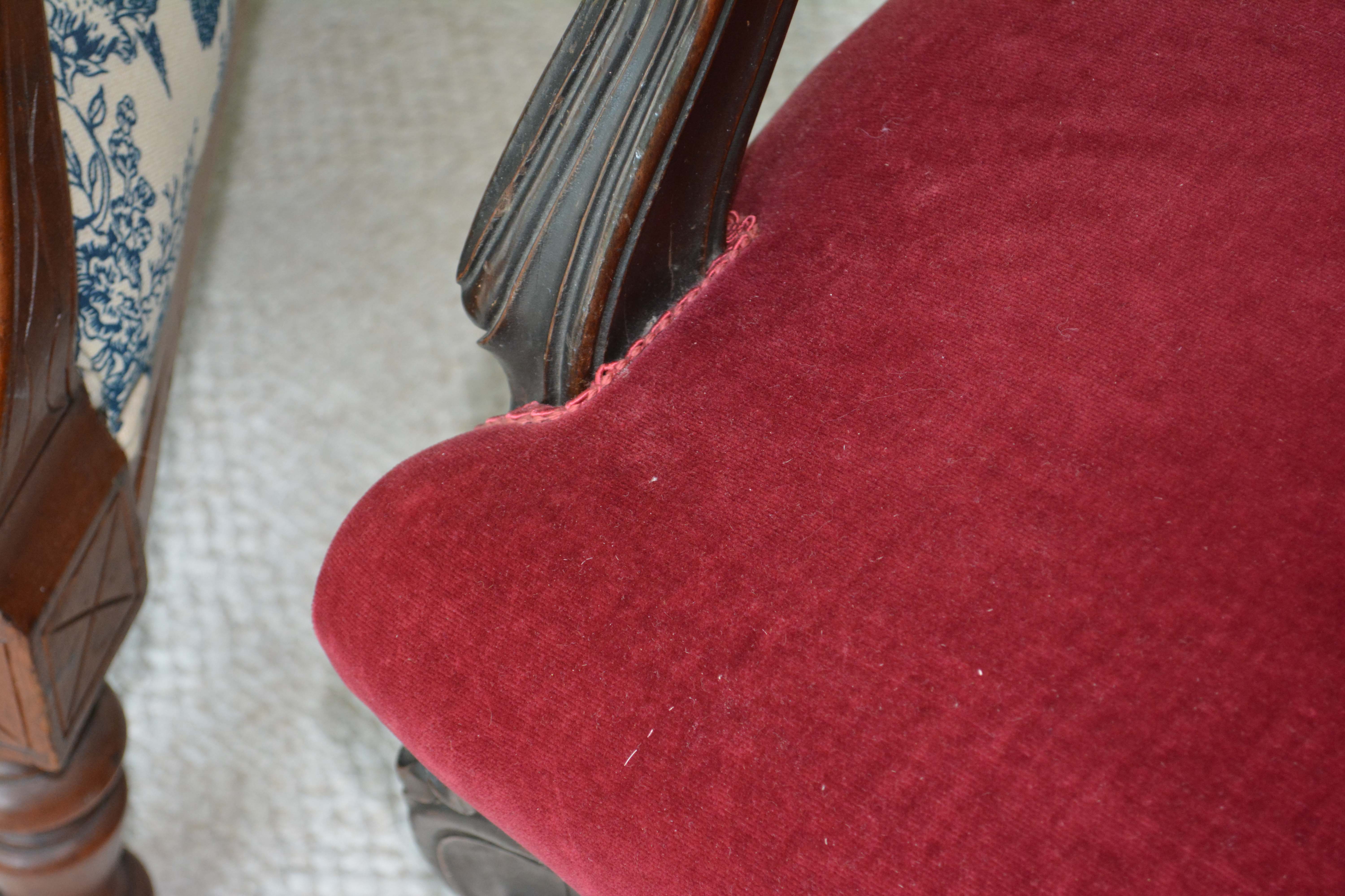 Victorian Carved Walnut Armchair
