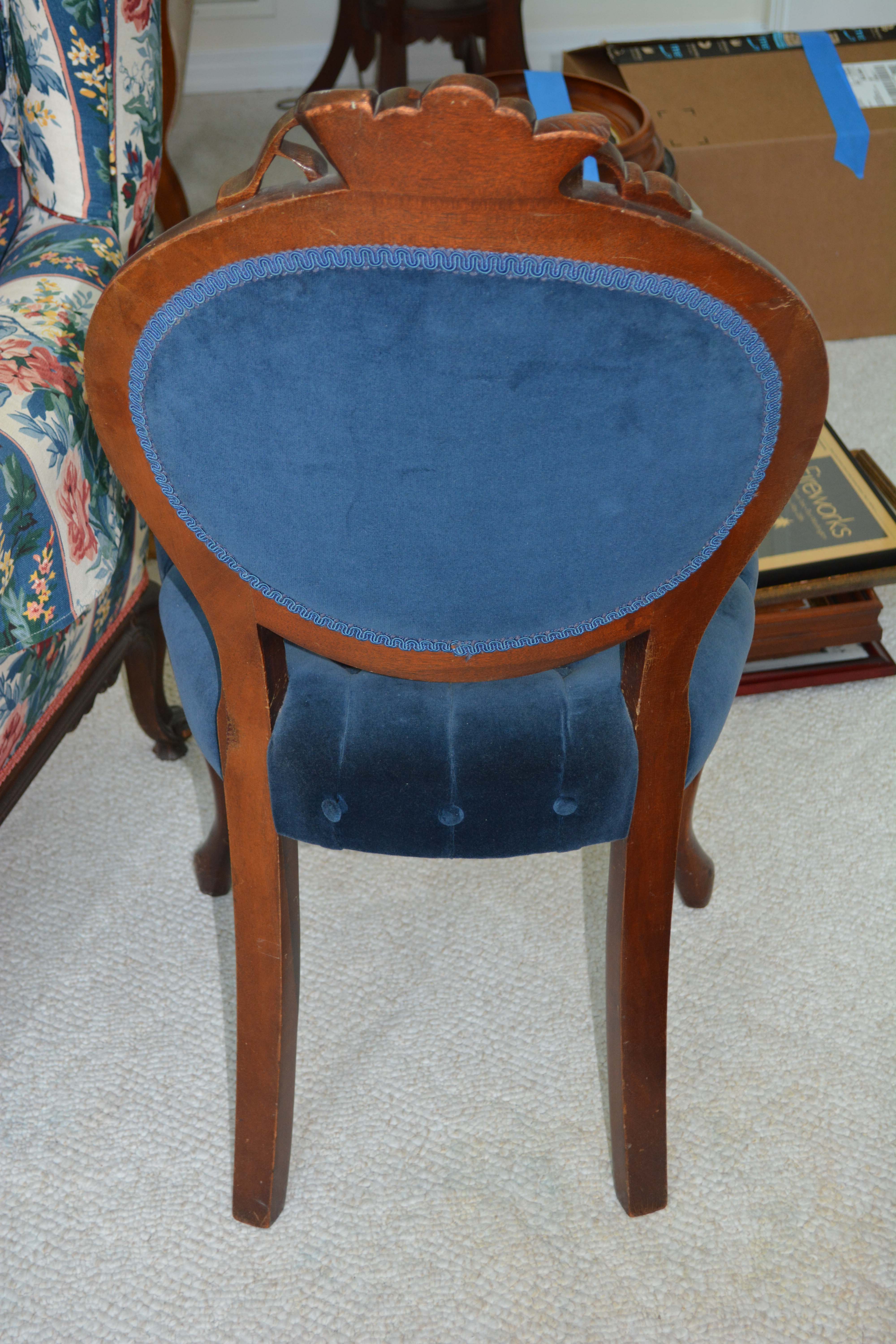 Victorian Style Carved Side Chair