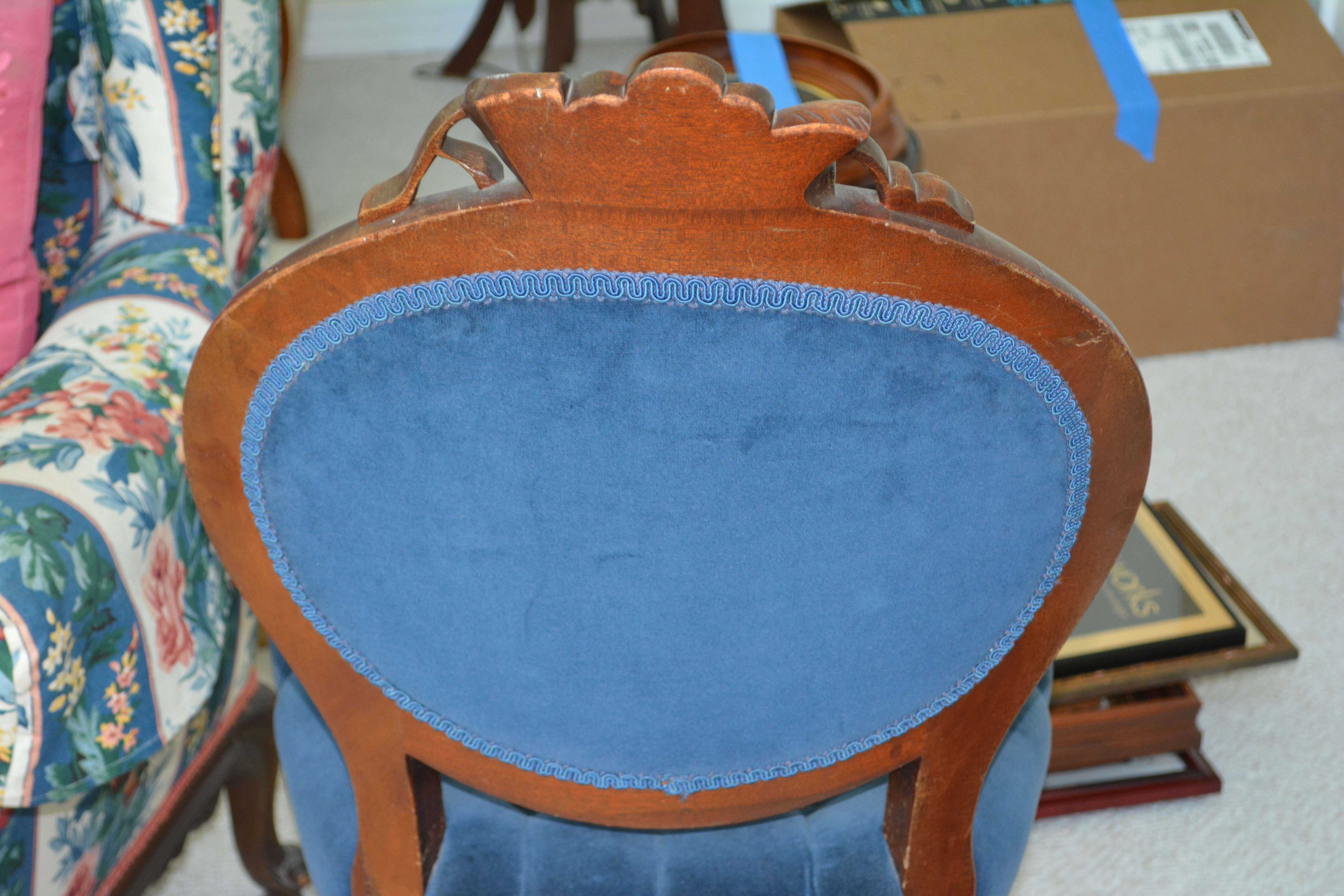 Victorian Style Carved Side Chair