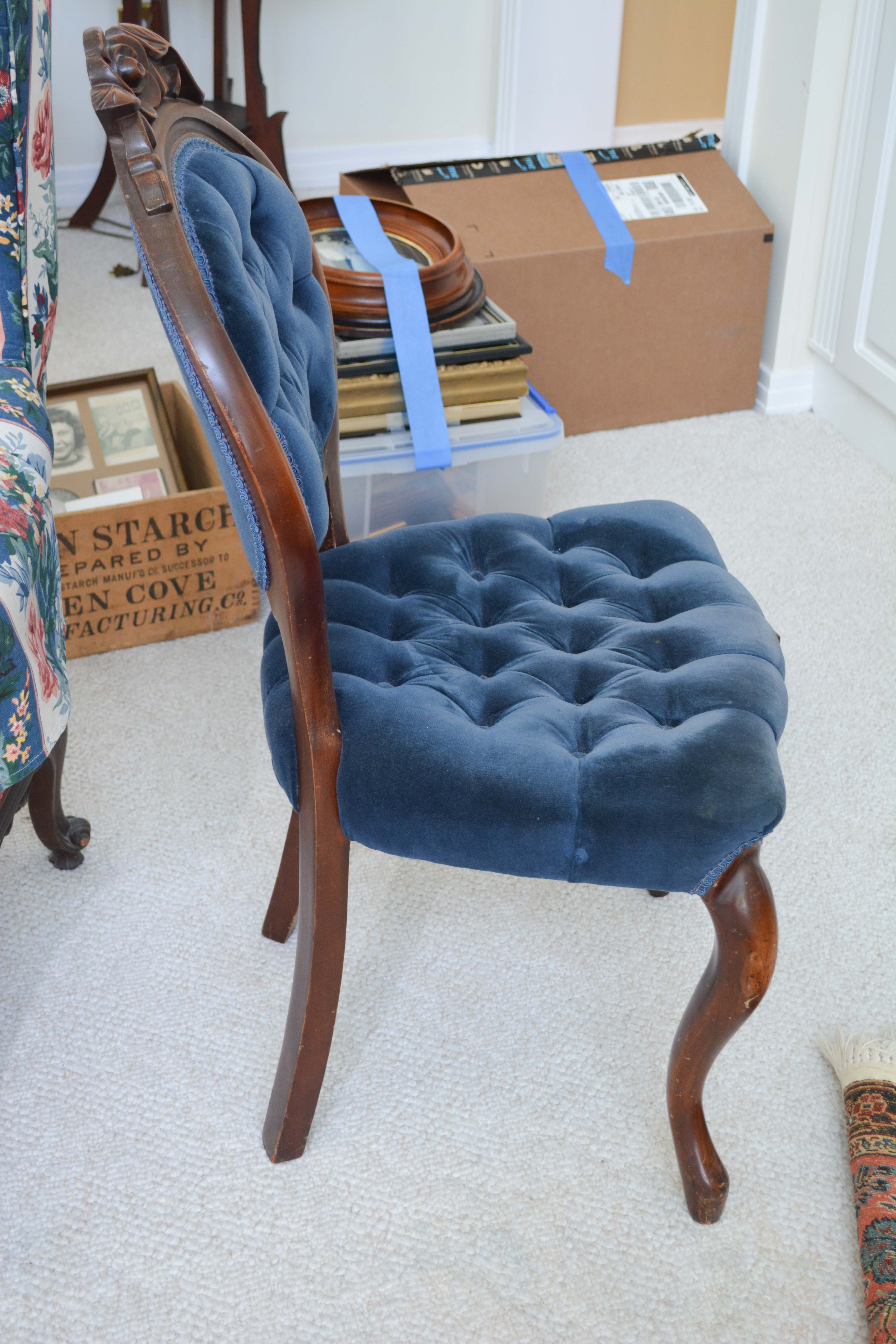 Victorian Style Carved Side Chair