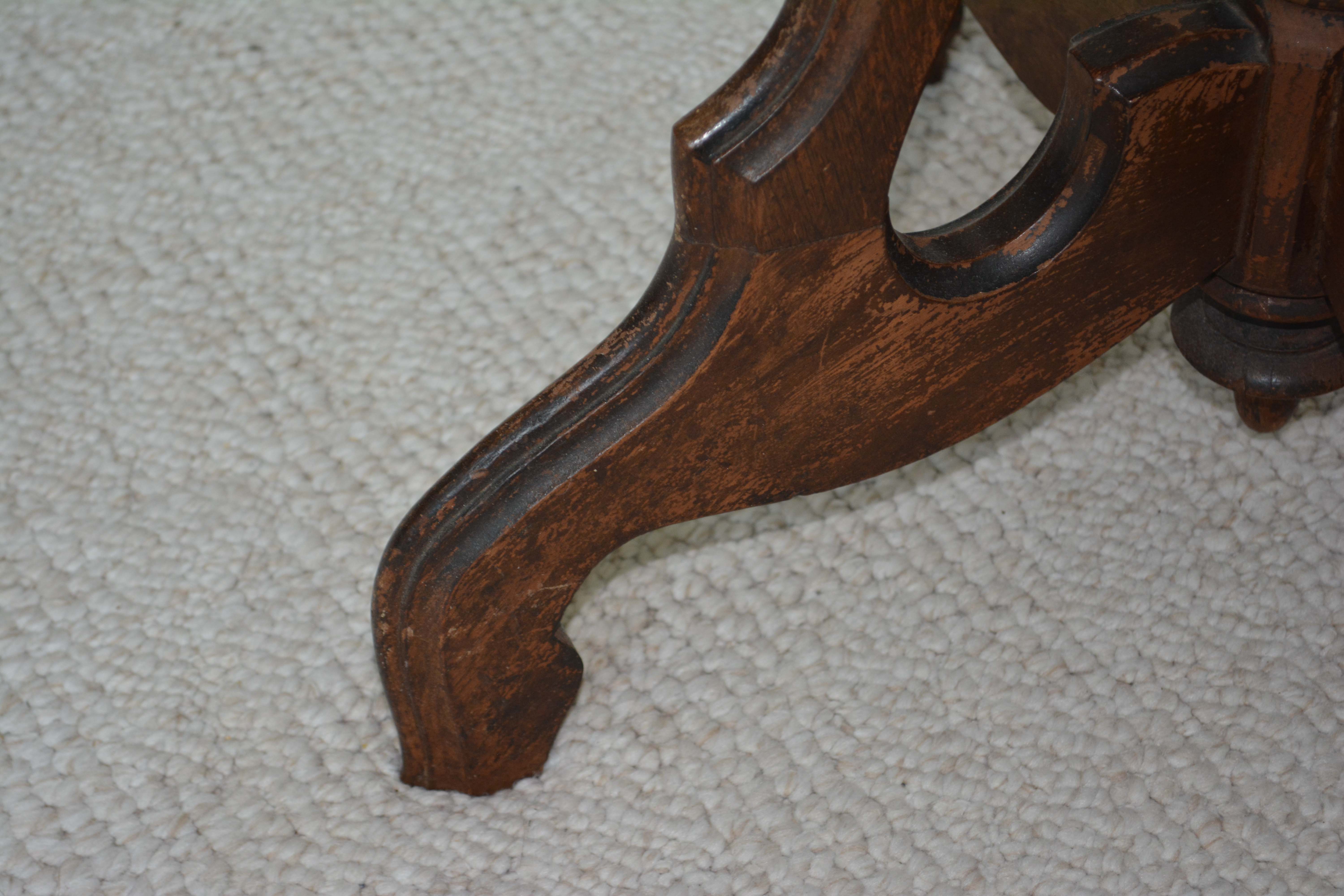 Victorian Marble Top Oval Side Table