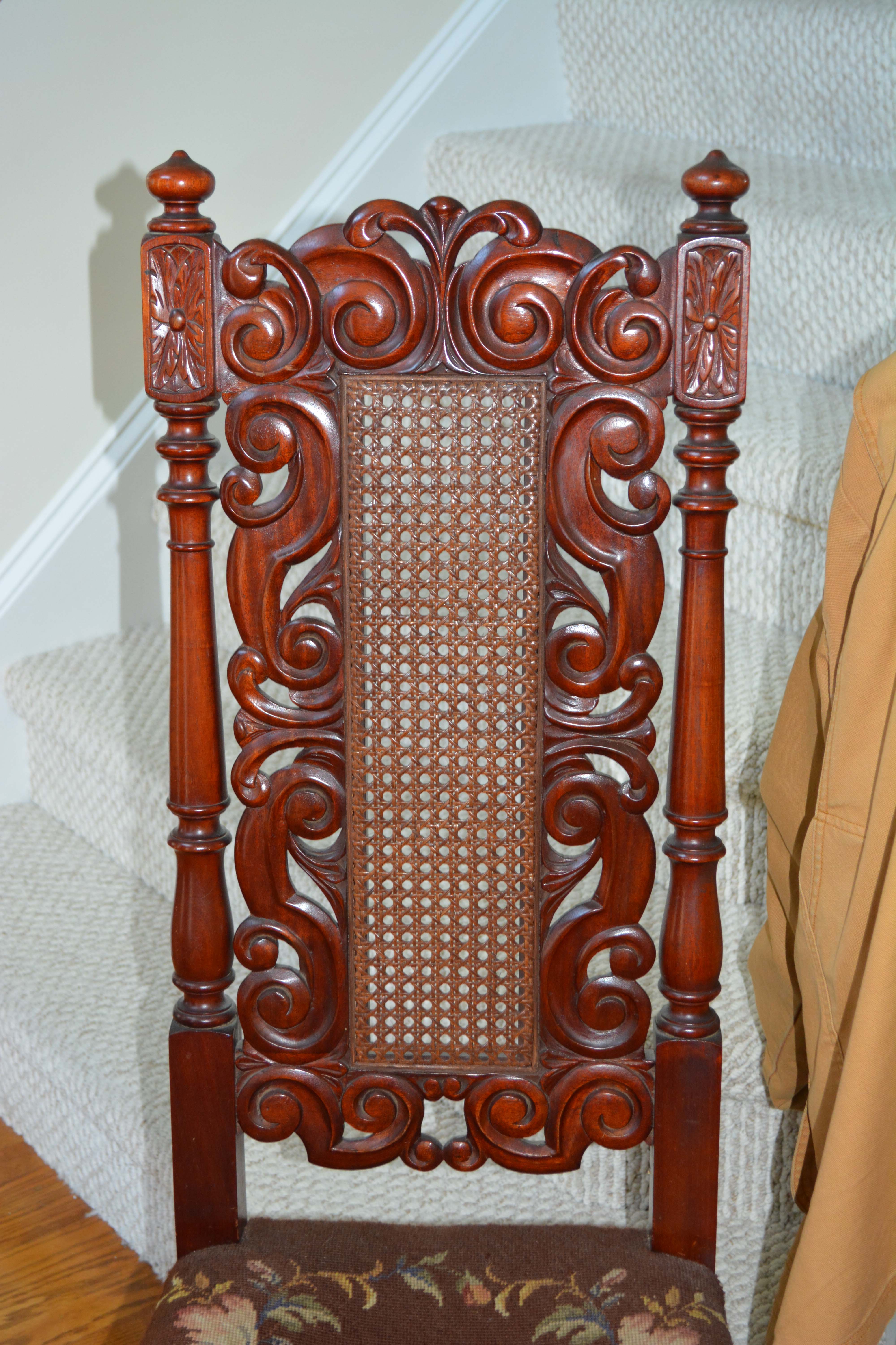 English Renaissance Style Mahogany Side Chair