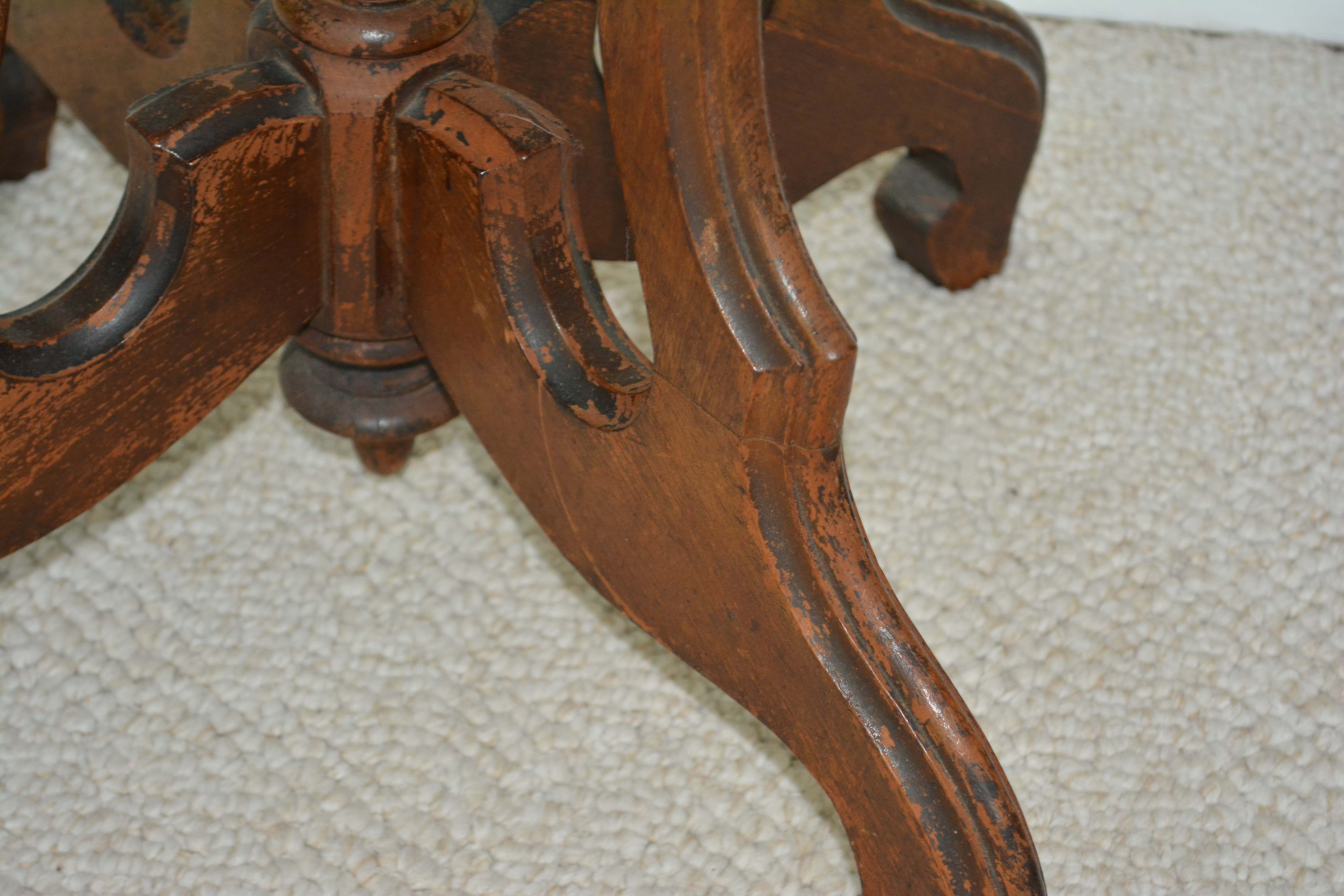 Victorian Marble Top Oval Side Table