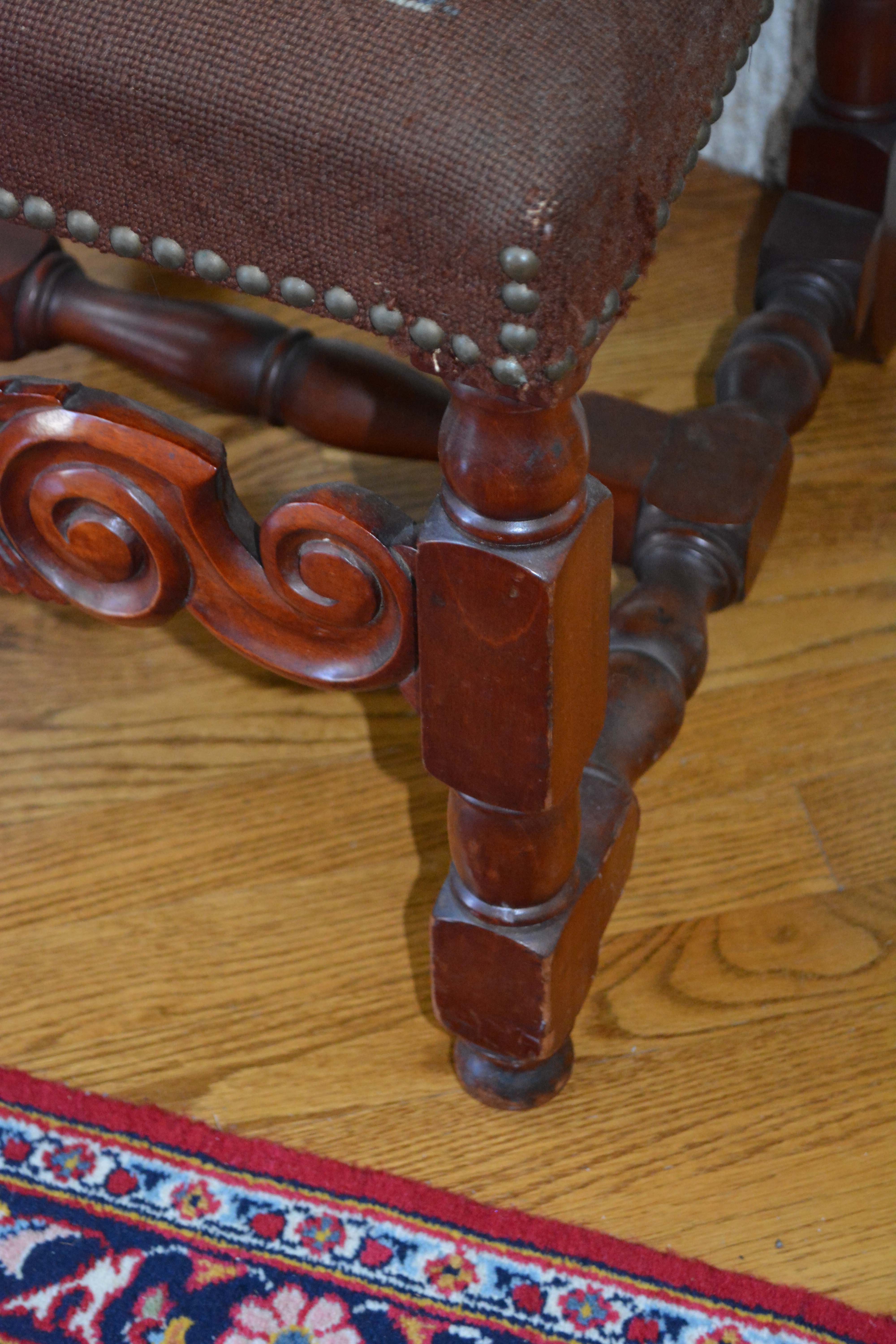 English Renaissance Style Mahogany Side Chair